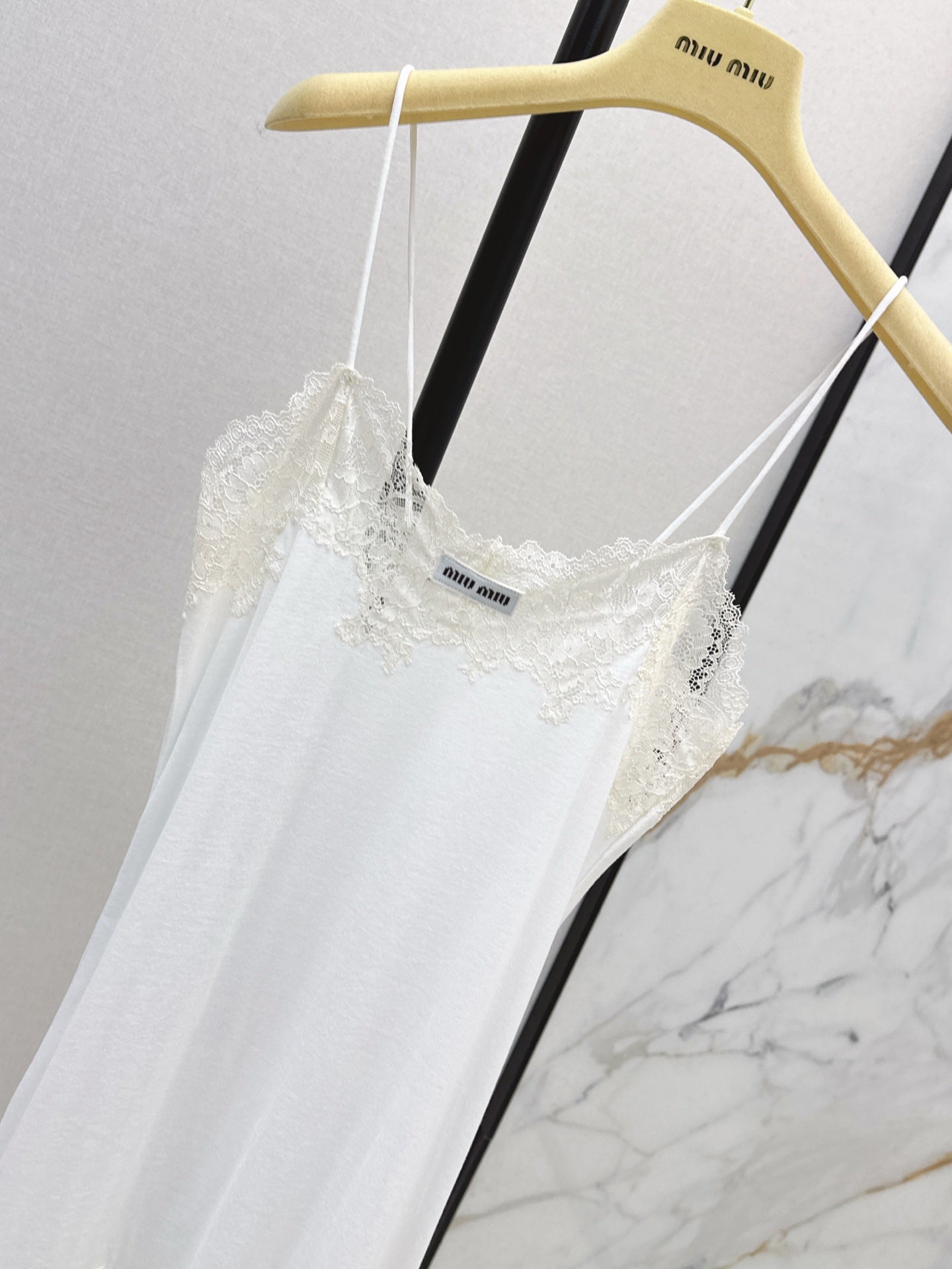 M*u 25ss lace trim mini dress