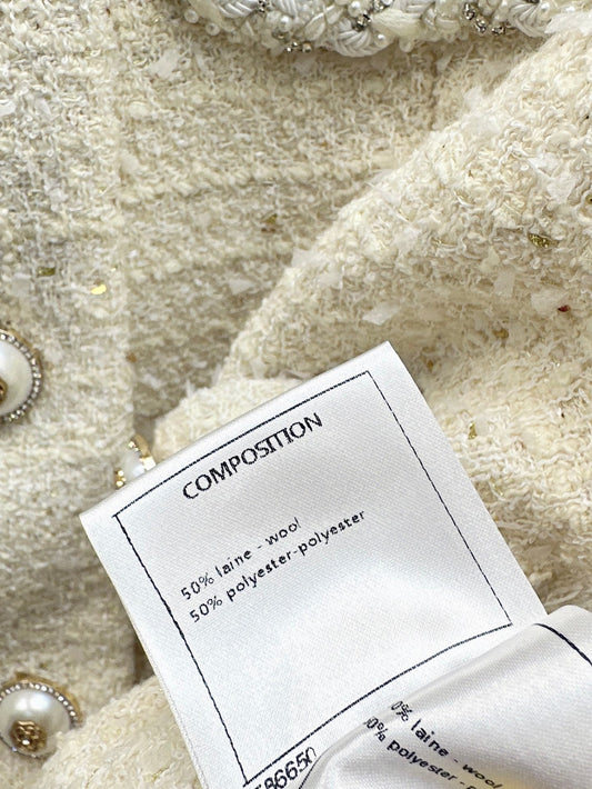 C*nel 25ss sleeveless braided vest and pleated skirt suit