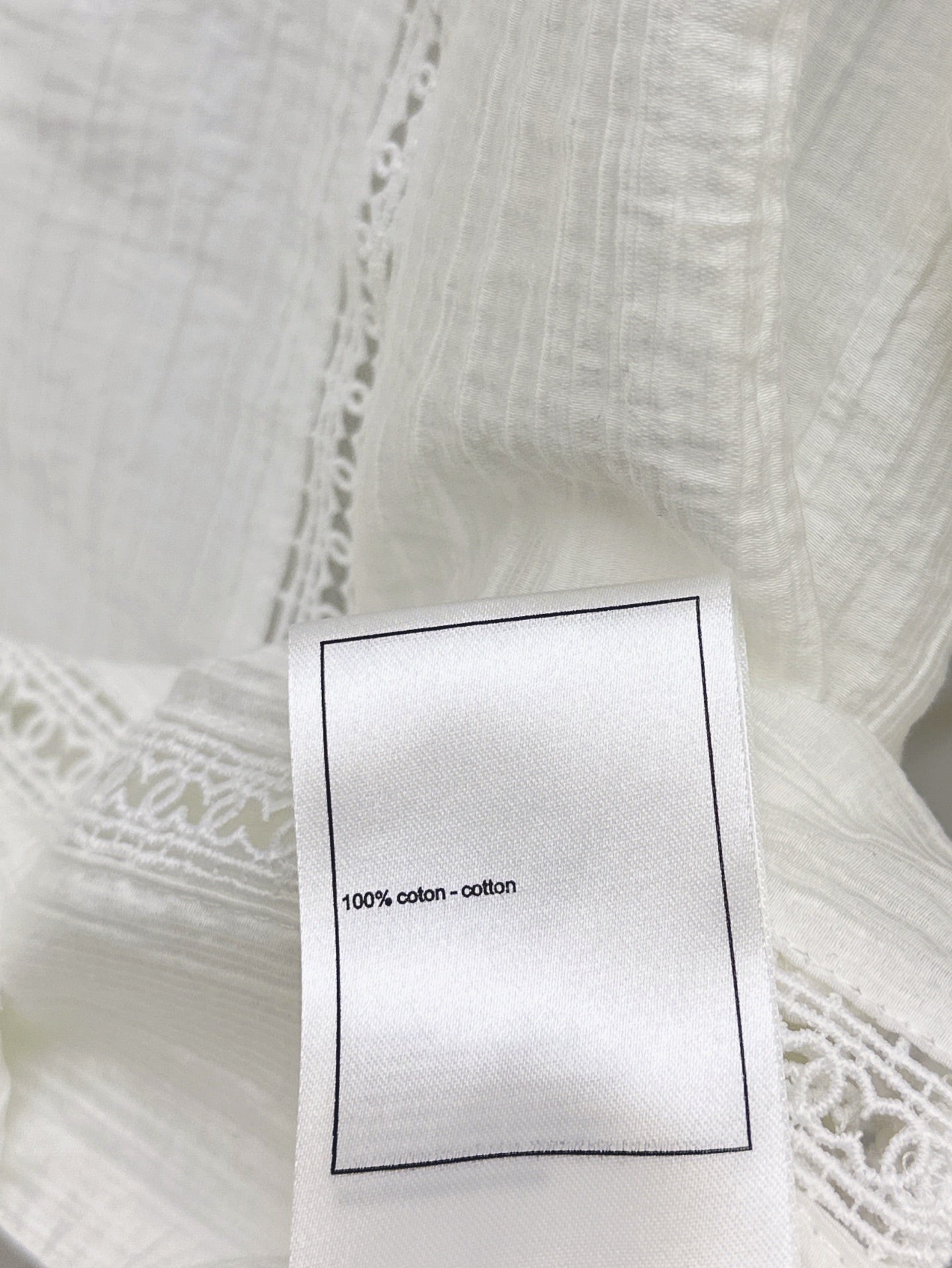 C*nel 25ss embroidered lace shirt