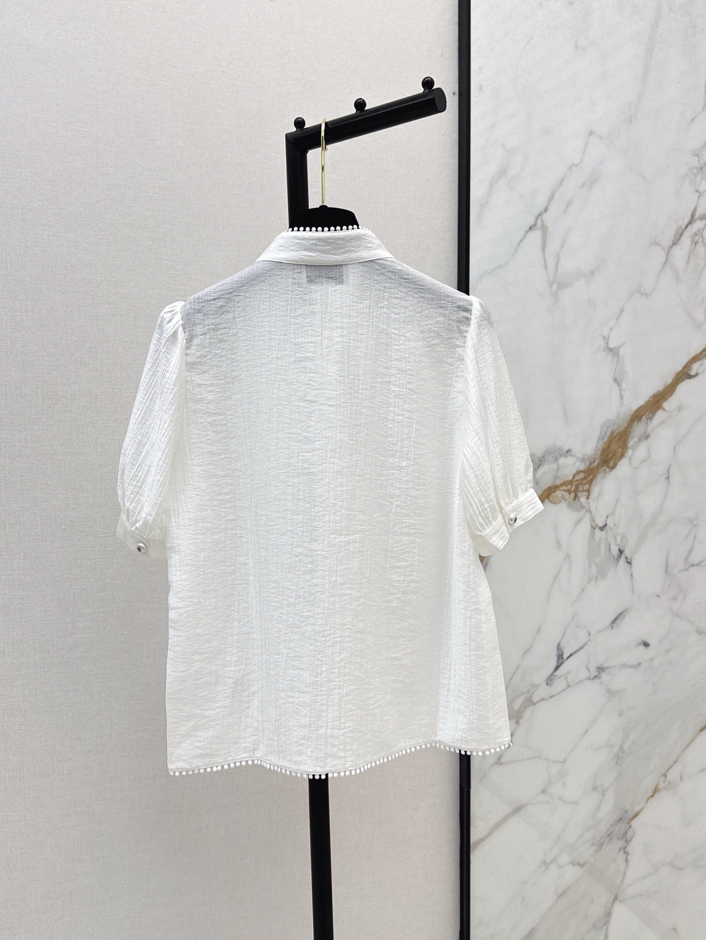 C*nel 25ss embroidered lace shirt