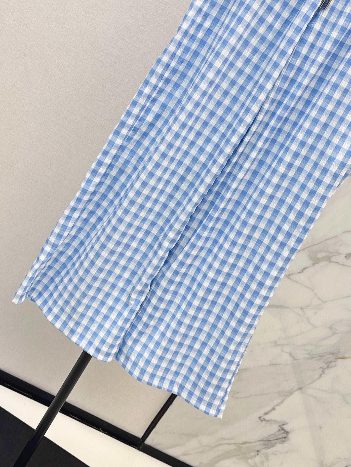 M*u 25ss check drawstring pants