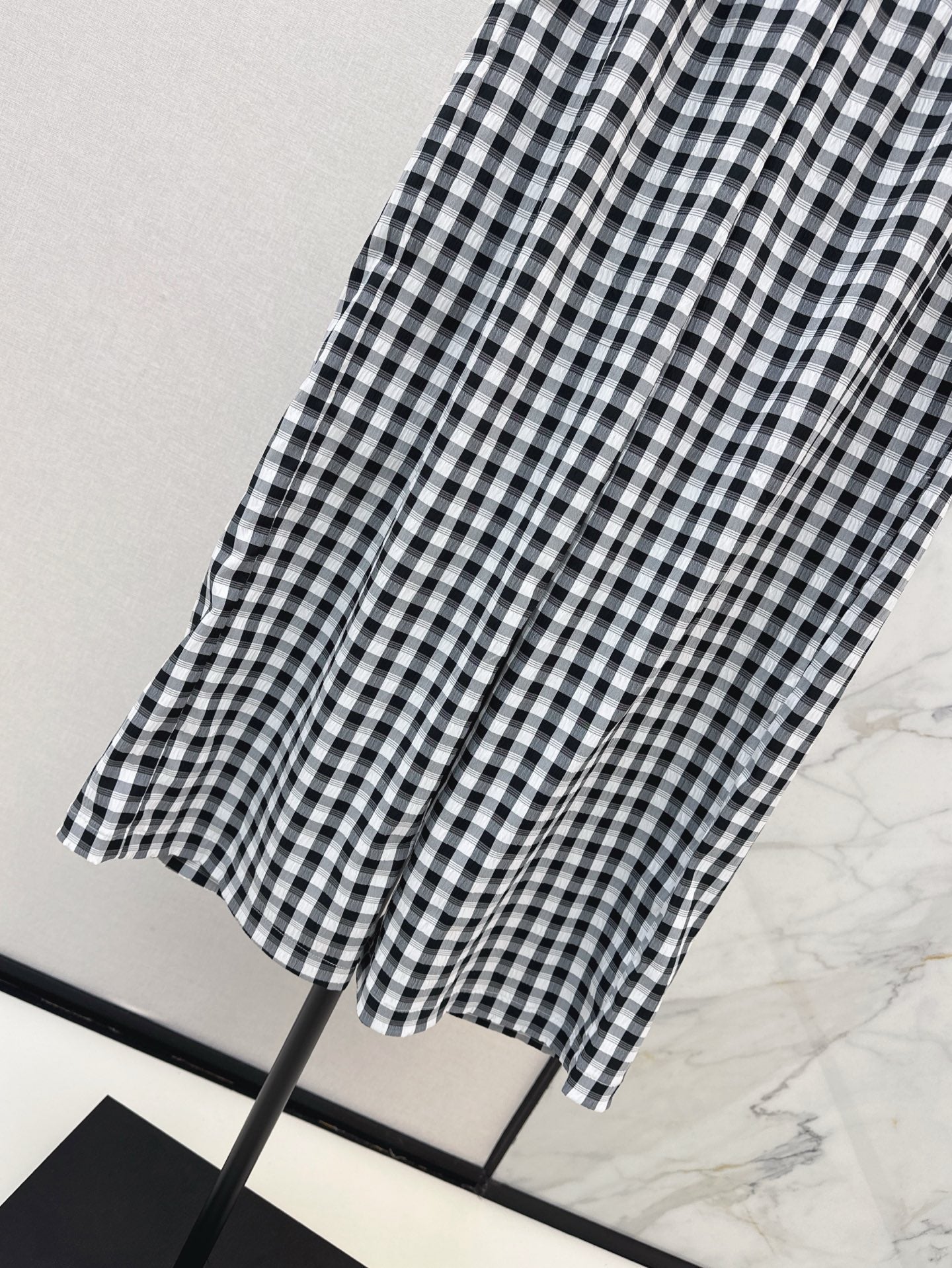 M*u 25ss check drawstring pants