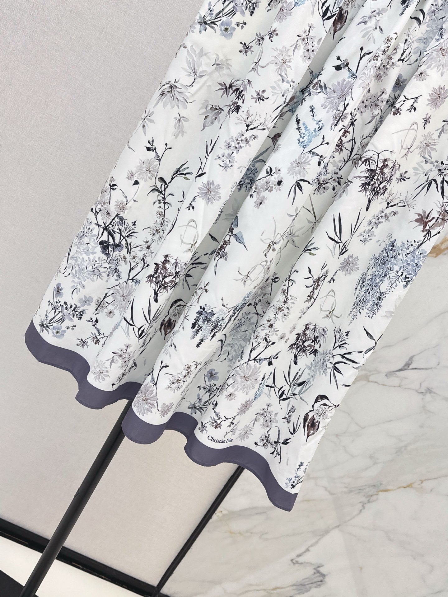 D*r 25ss print flared mid-length skirt