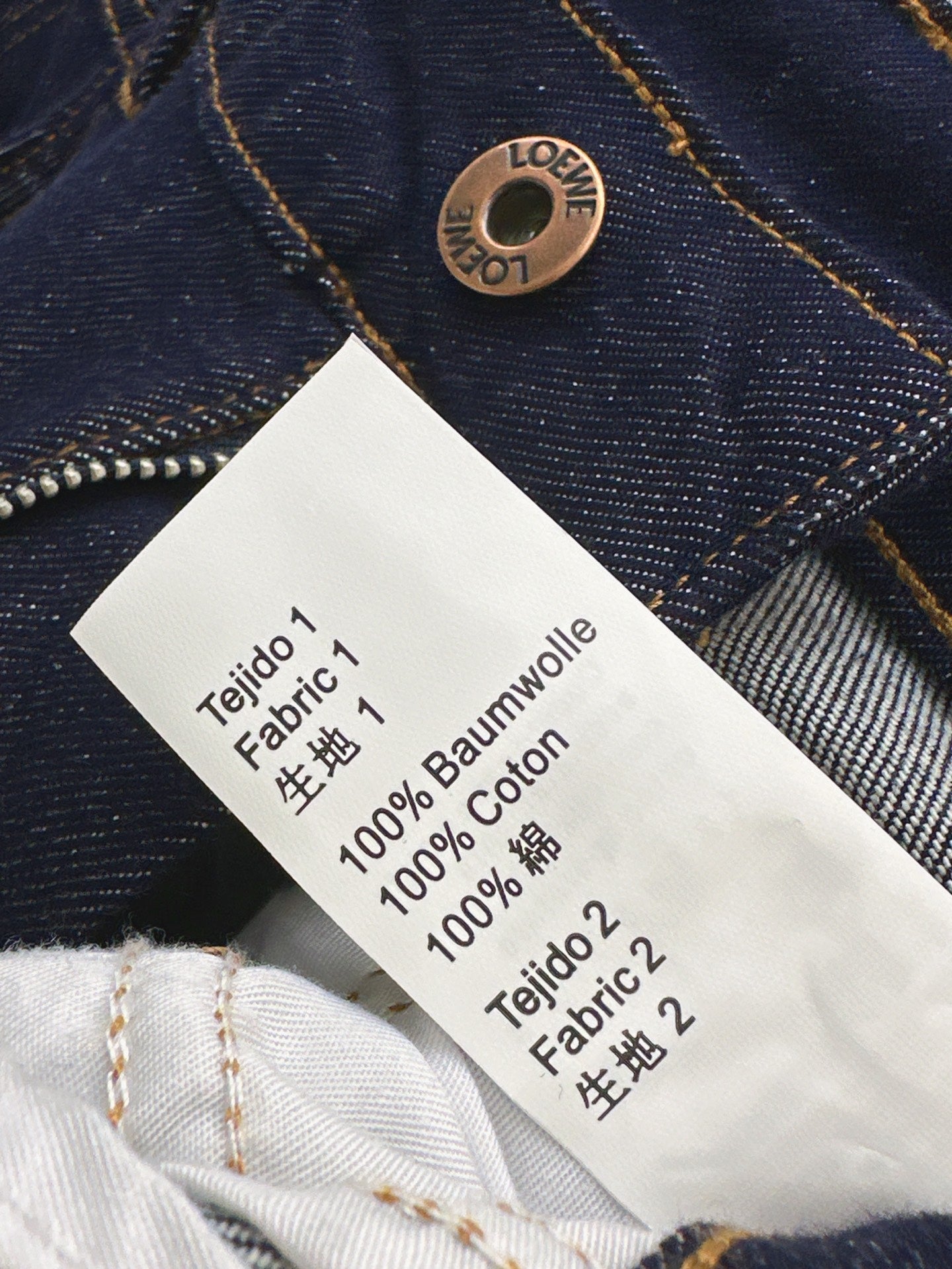 Loe* 25ss anagram embroidered denim shorts