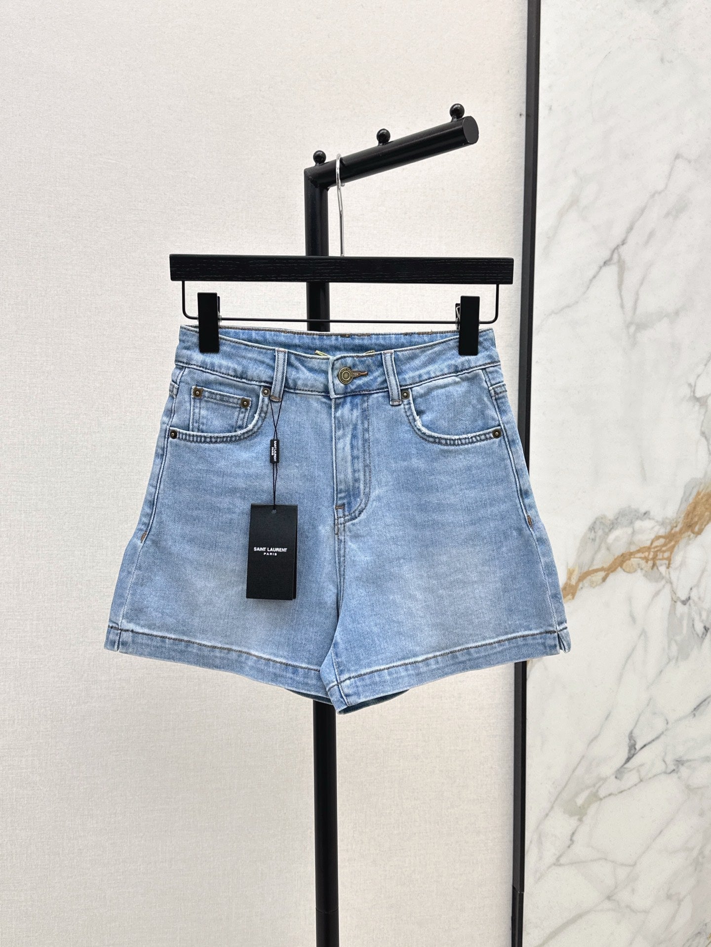 YS* 25ss embroidered denim shorts