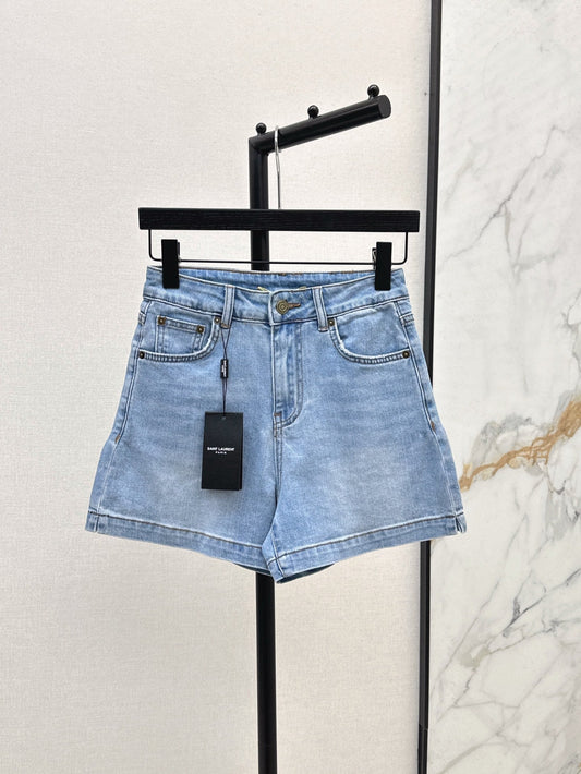 YS* 25ss embroidered denim shorts