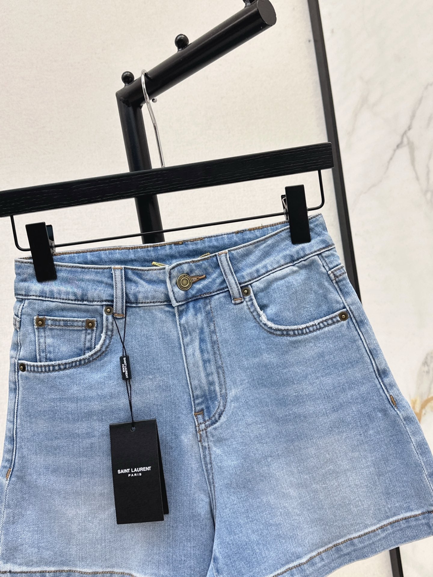 YS* 25ss embroidered denim shorts