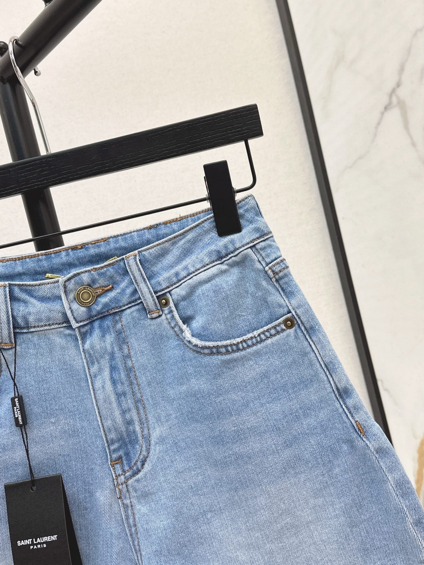 YS* 25ss embroidered denim shorts