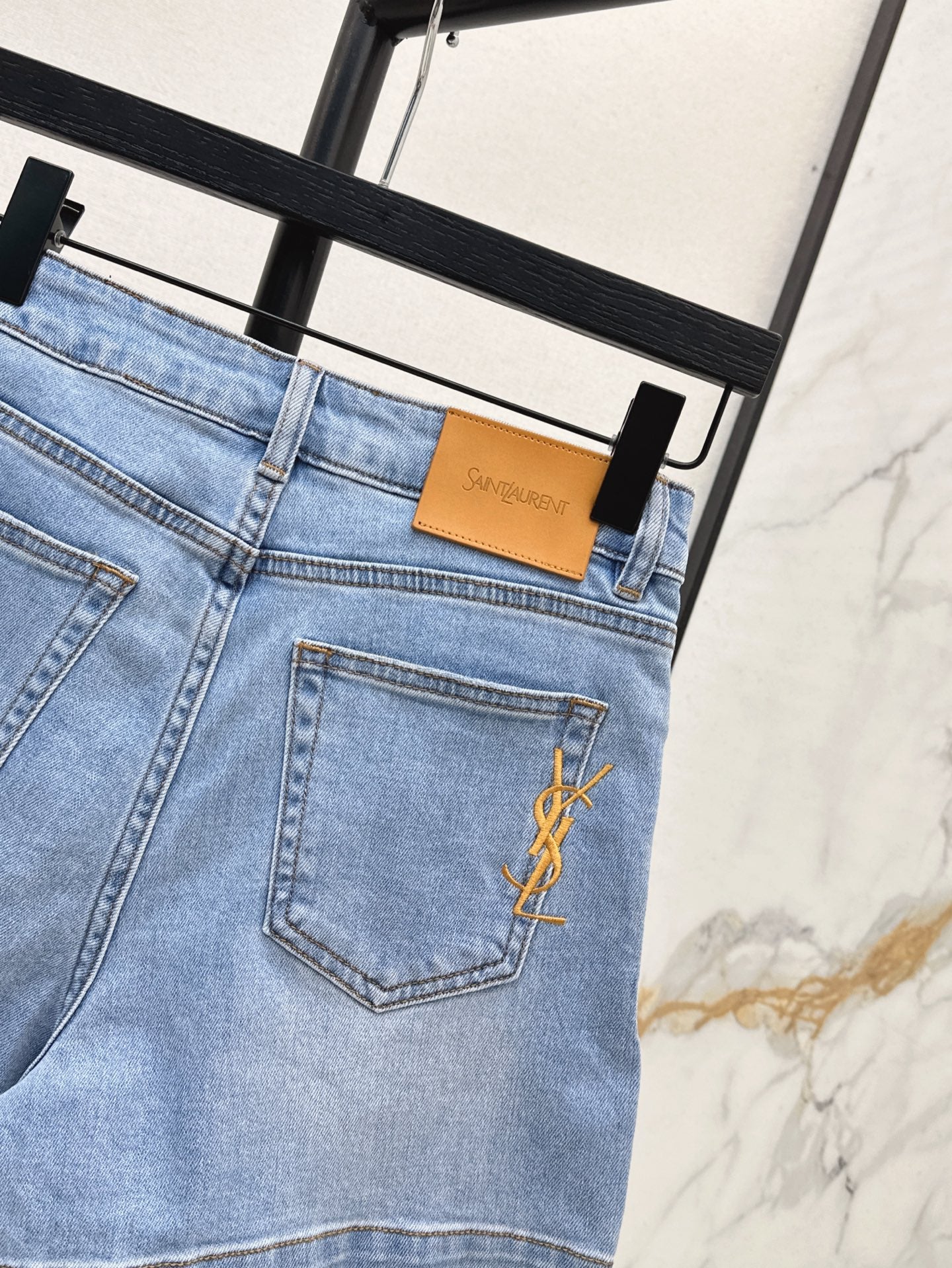 YS* 25ss embroidered denim shorts