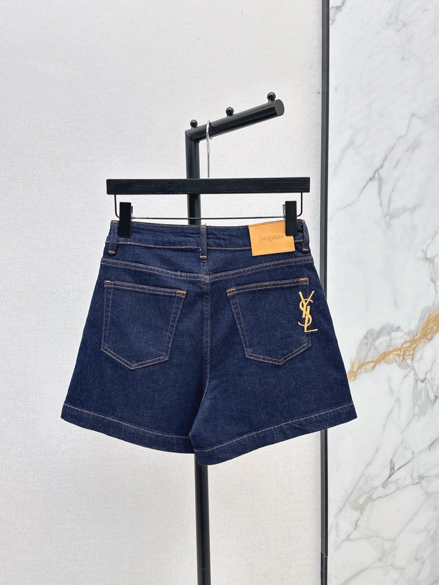 YS* 25ss embroidered denim shorts