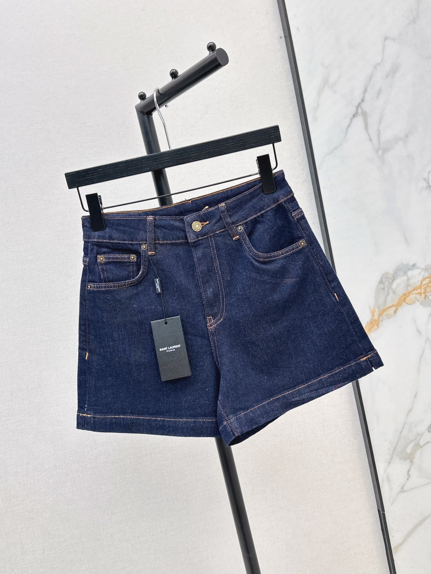 YS* 25ss embroidered denim shorts