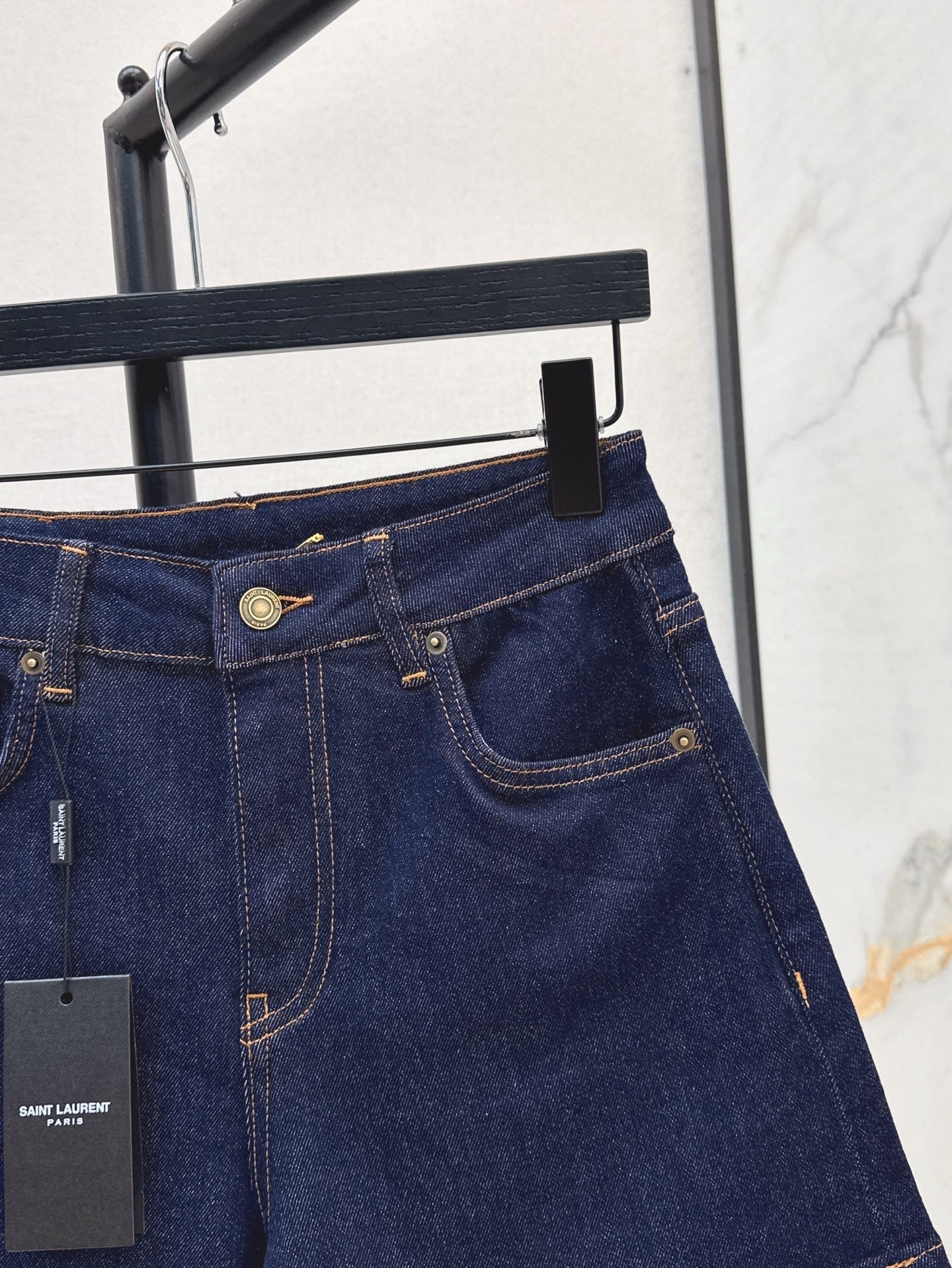 YS* 25ss embroidered denim shorts