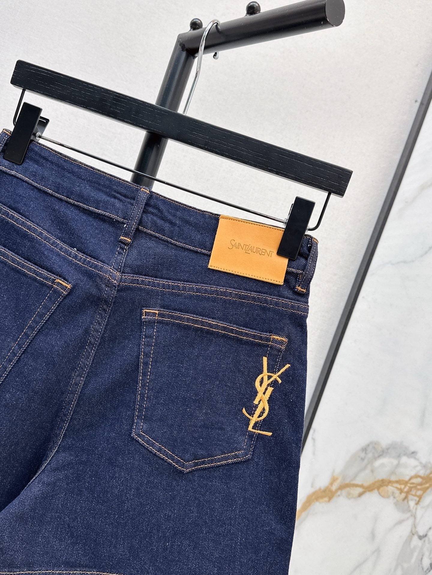 YS* 25ss embroidered denim shorts