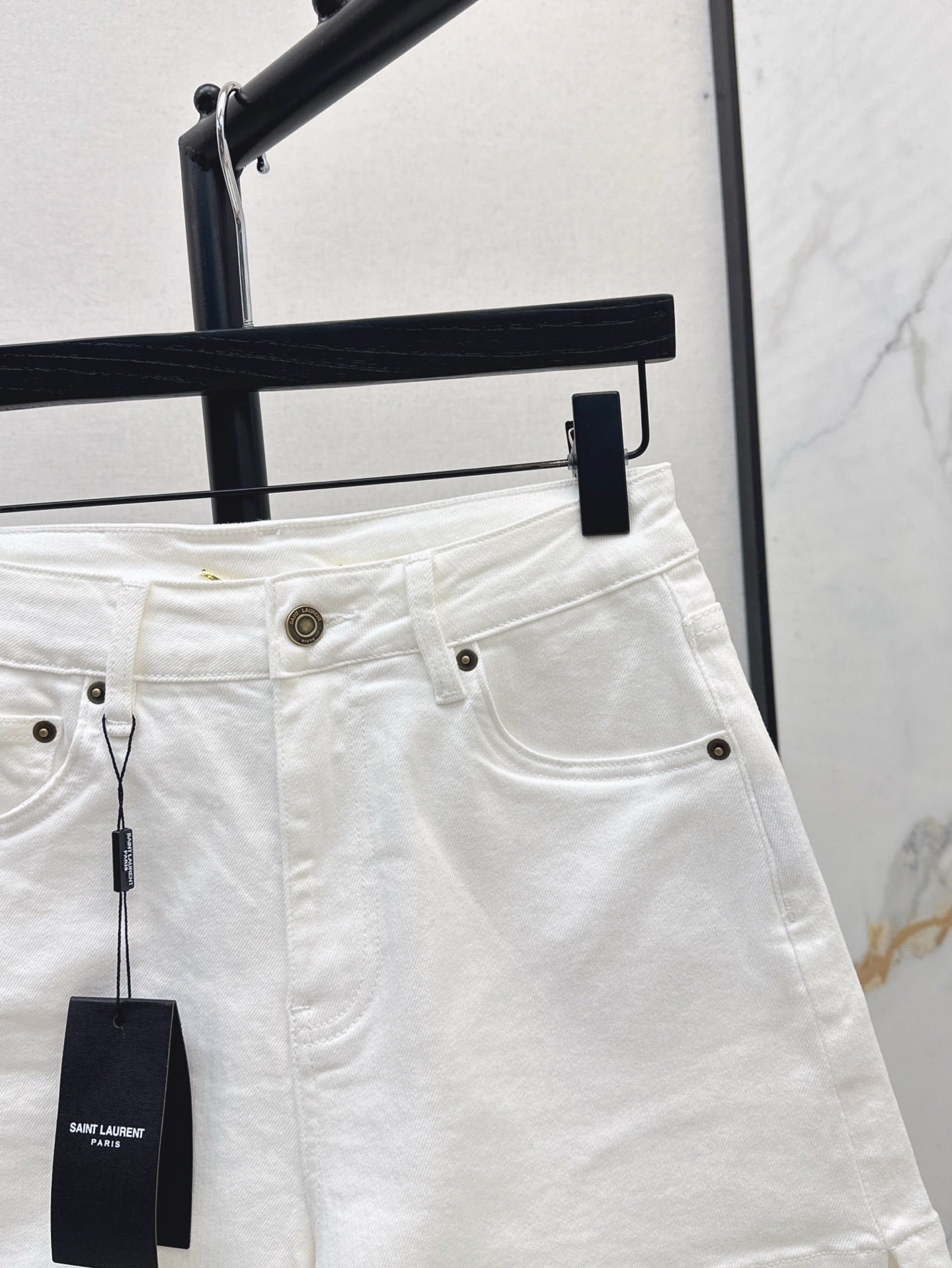 YS* 25ss embroidered denim shorts