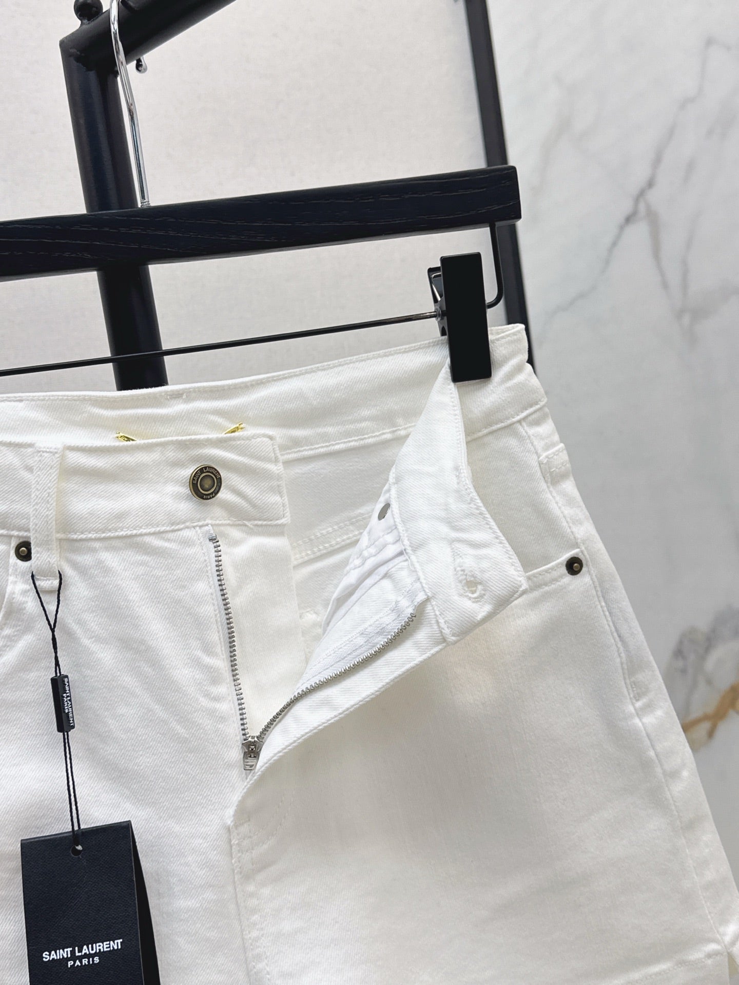 YS* 25ss embroidered denim shorts