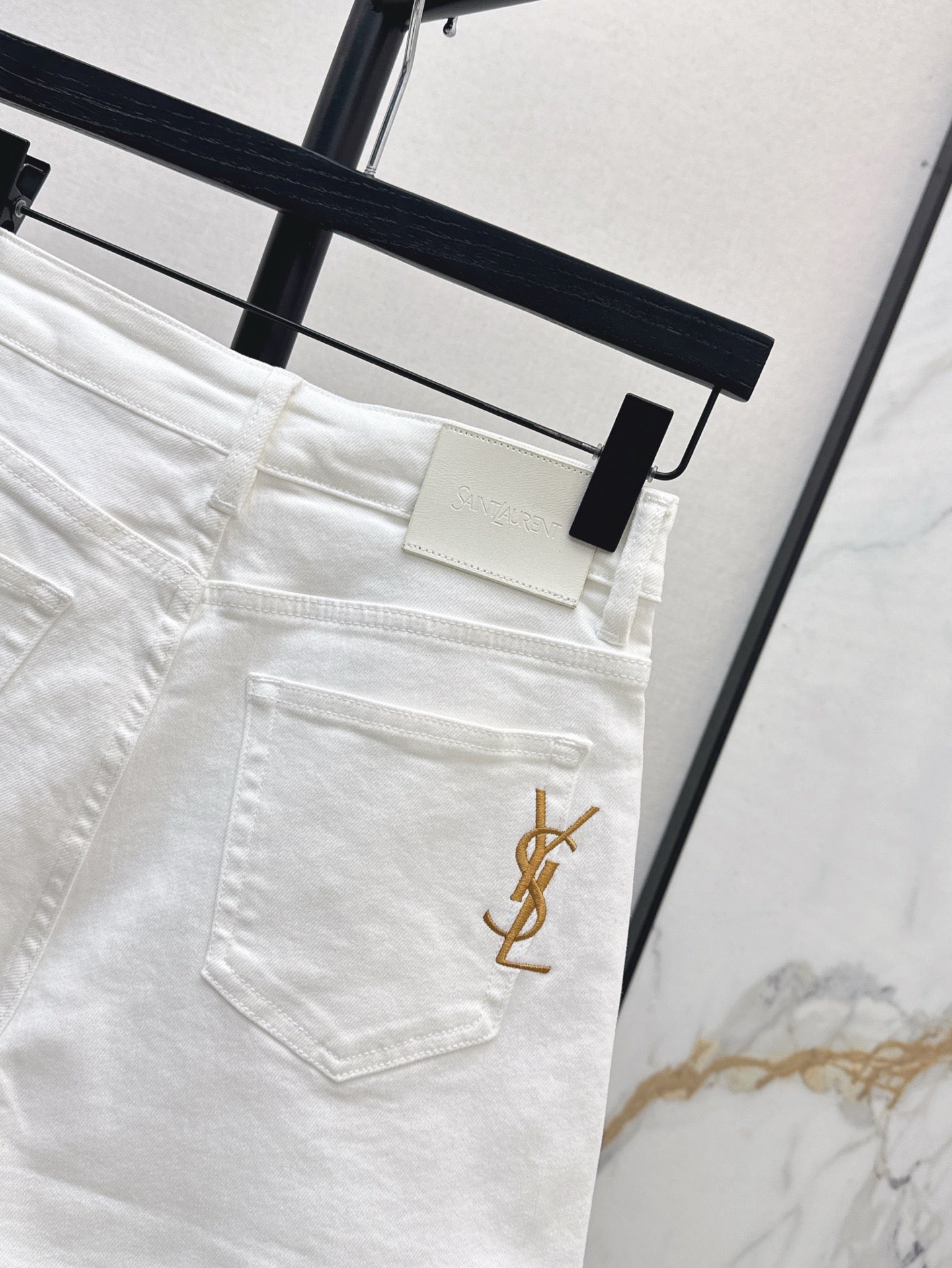 YS* 25ss embroidered denim shorts
