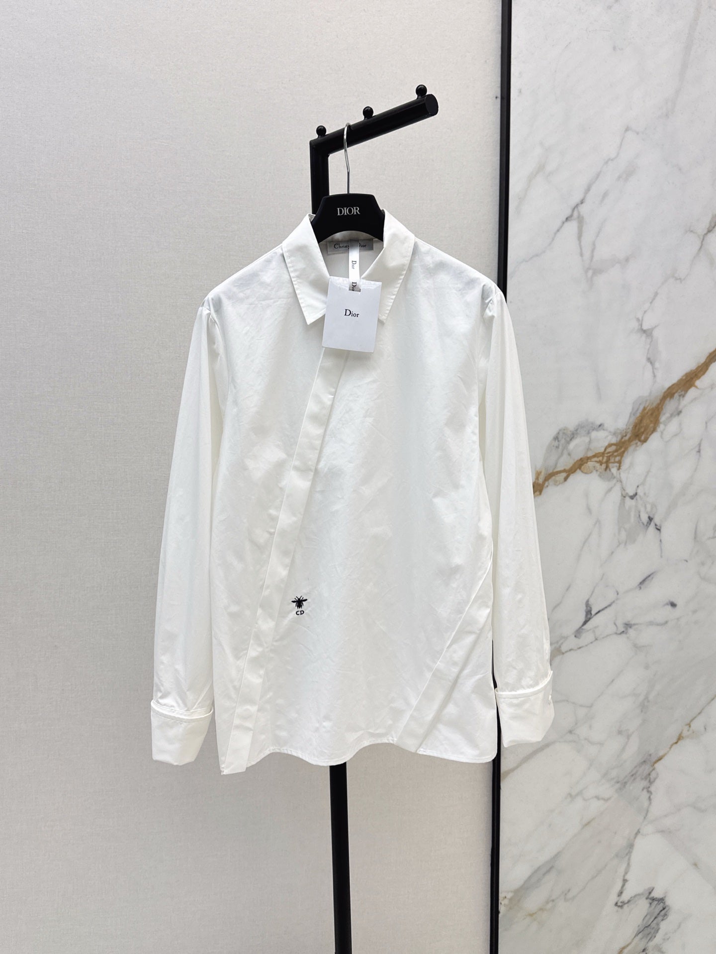 D*r 25ss Oblique buckle shirt