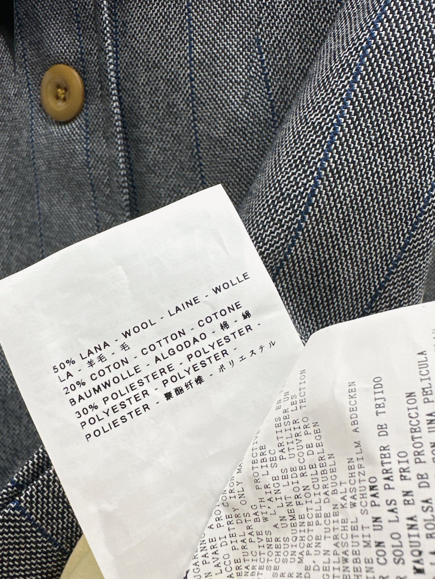 Pra* 25ss striped vest and blazer skirt suit