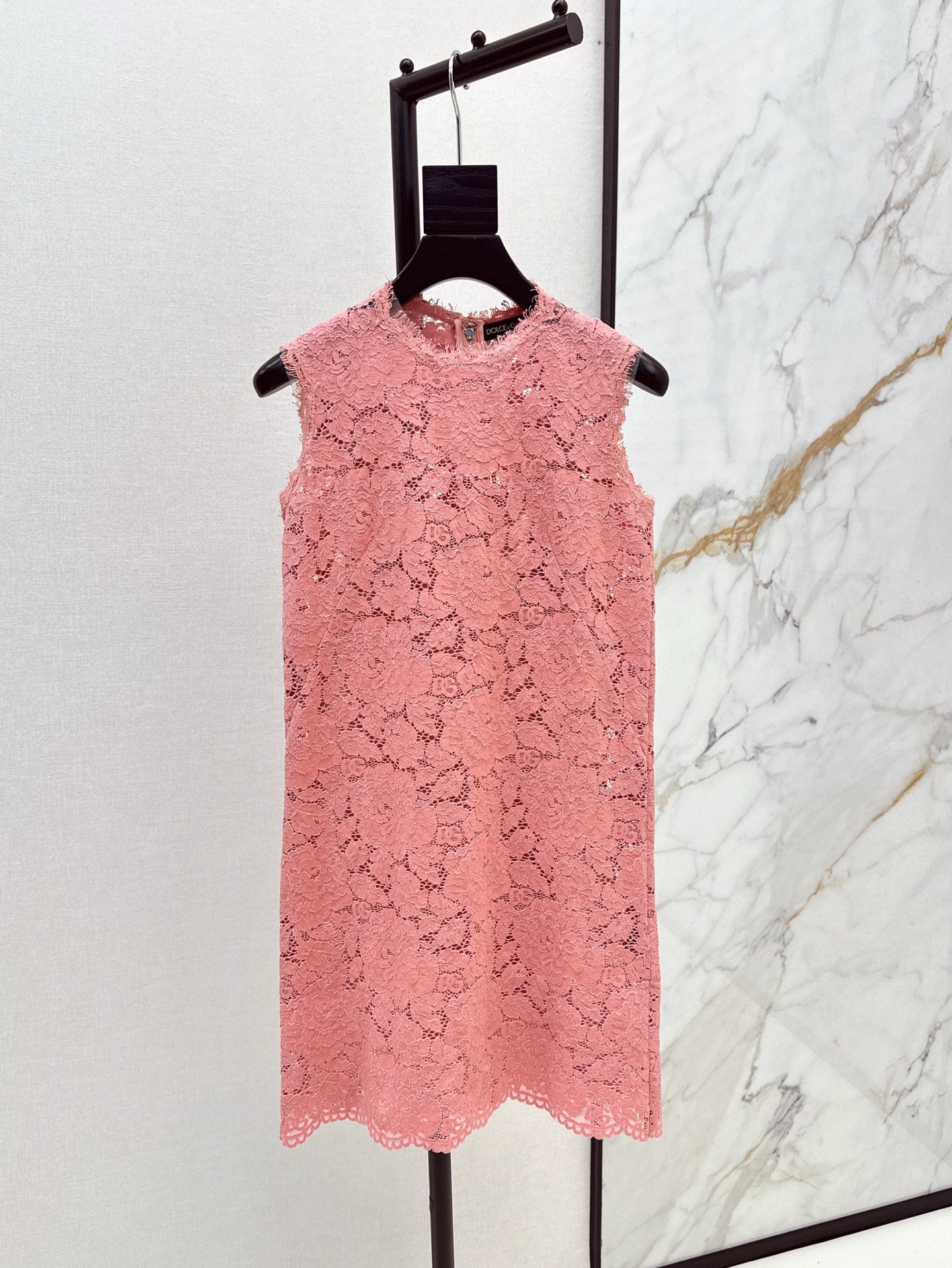 D*Gab 25ss sleeveless floral lace fit A-line dress