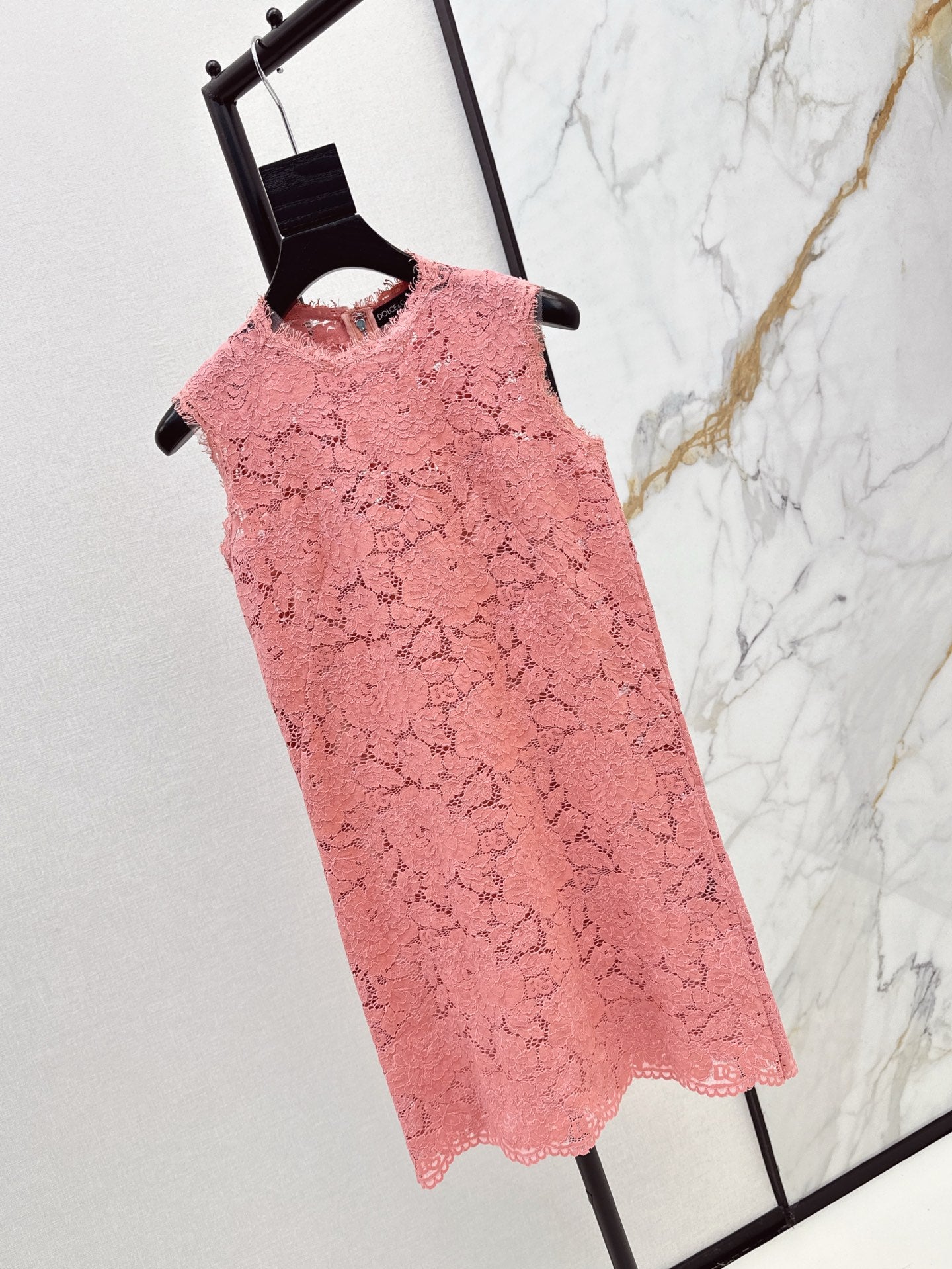 D*Gab 25ss sleeveless floral lace fit A-line dress