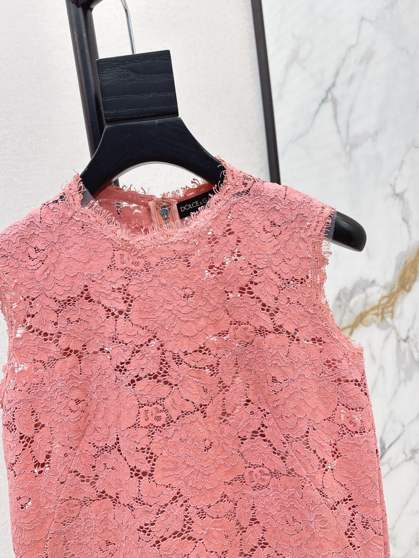 D*Gab 25ss sleeveless floral lace fit A-line dress