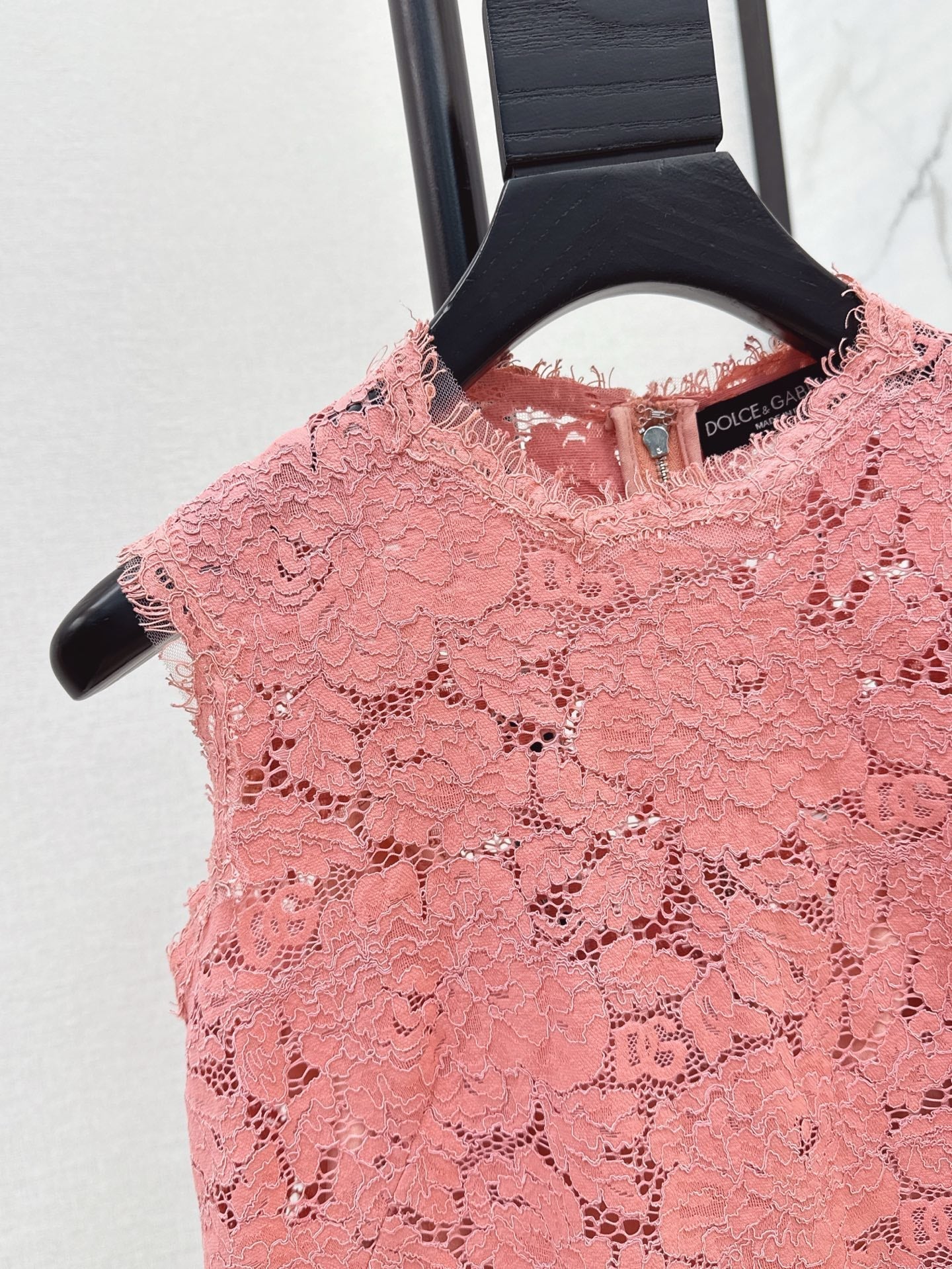 D*Gab 25ss sleeveless floral lace fit A-line dress