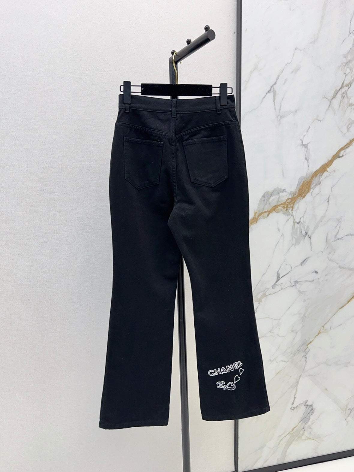 C*nel 25ss logo embroidered cotton pants
