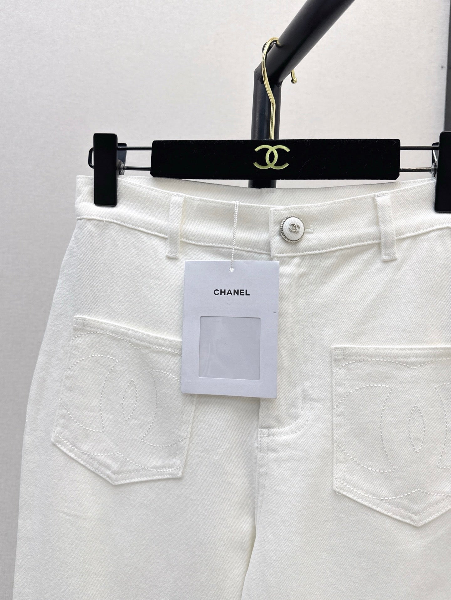 C*nel 25ss logo embroidered cotton pants