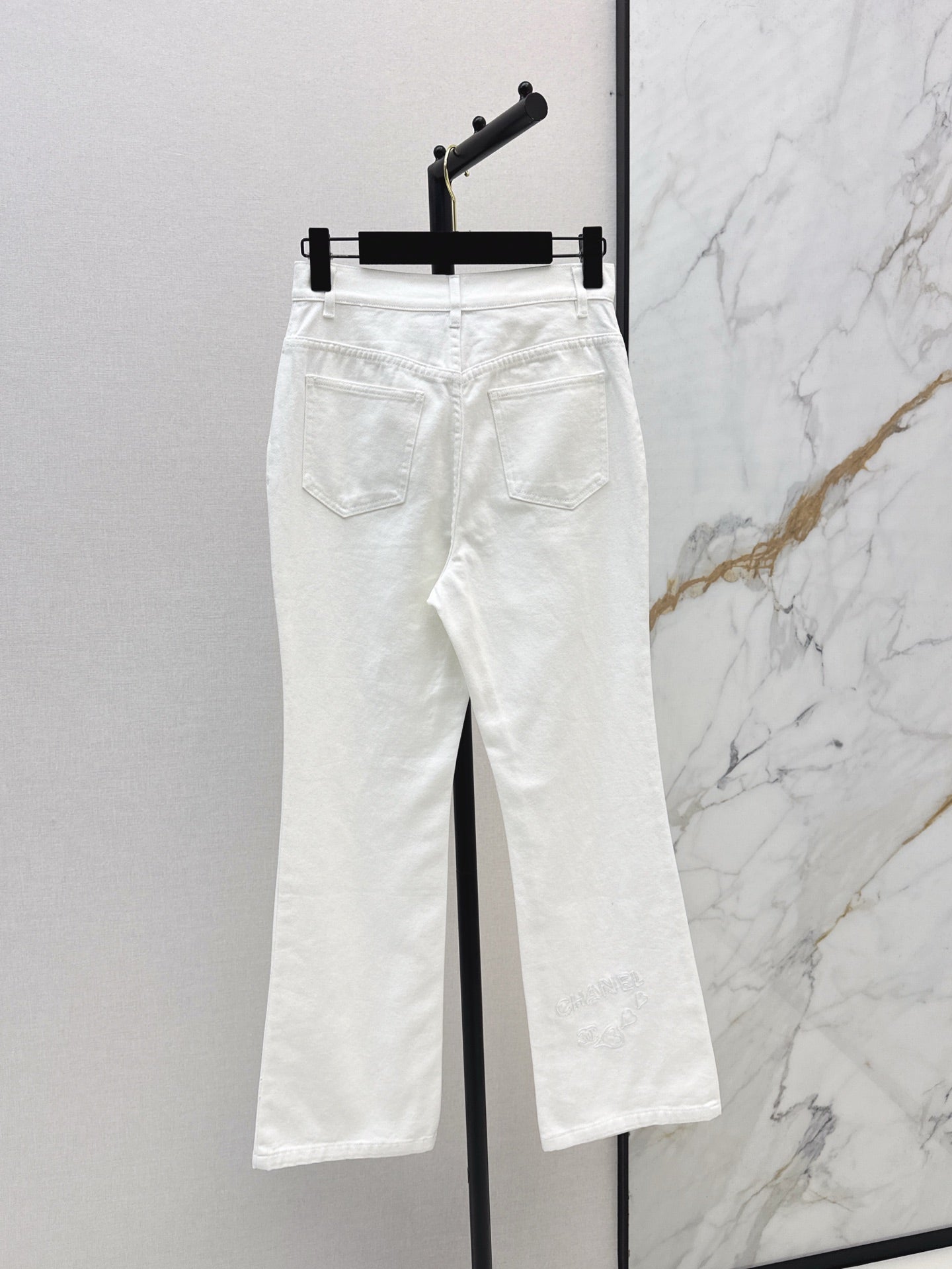 C*nel 25ss logo embroidered cotton pants