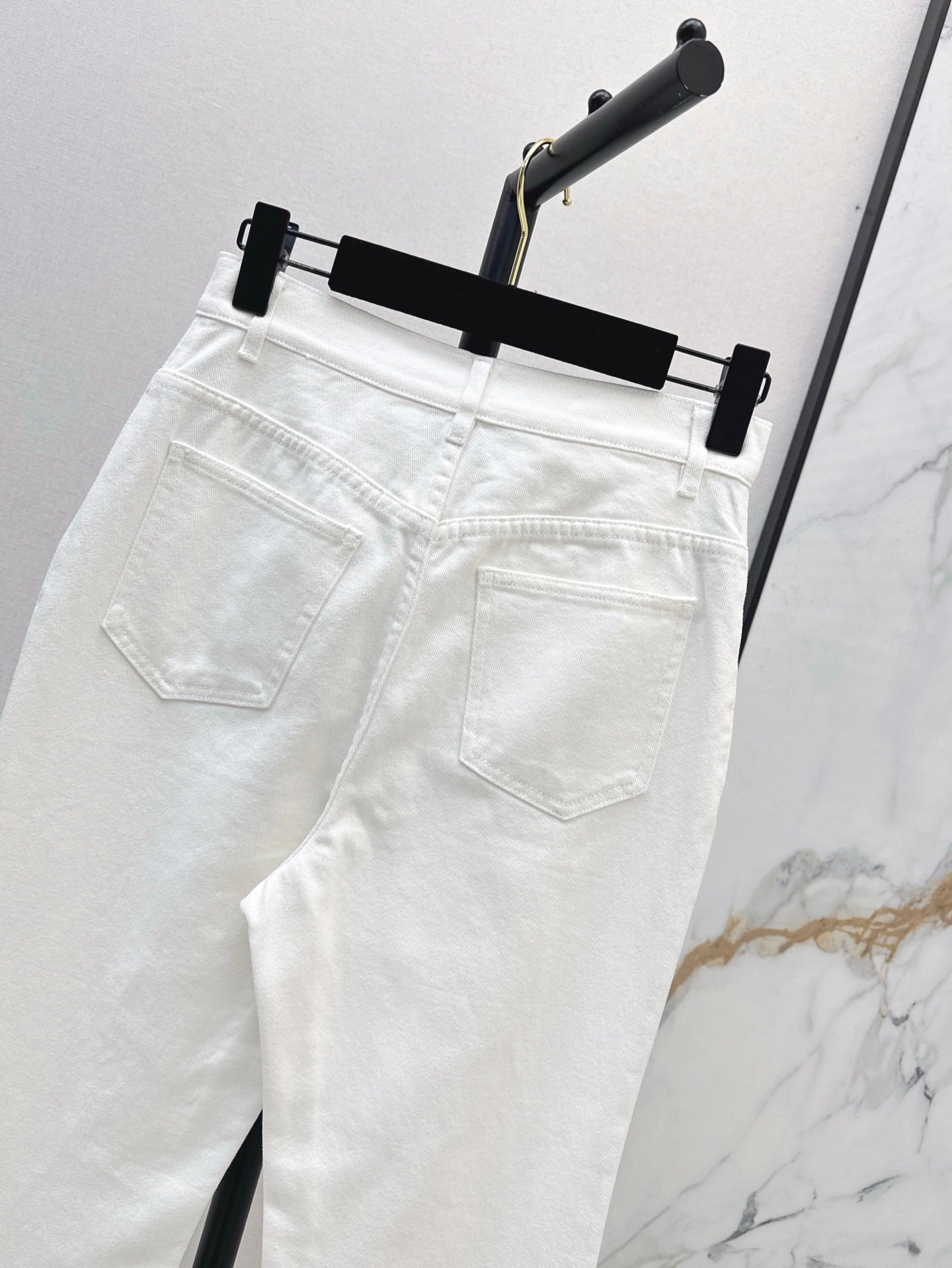 C*nel 25ss logo embroidered cotton pants