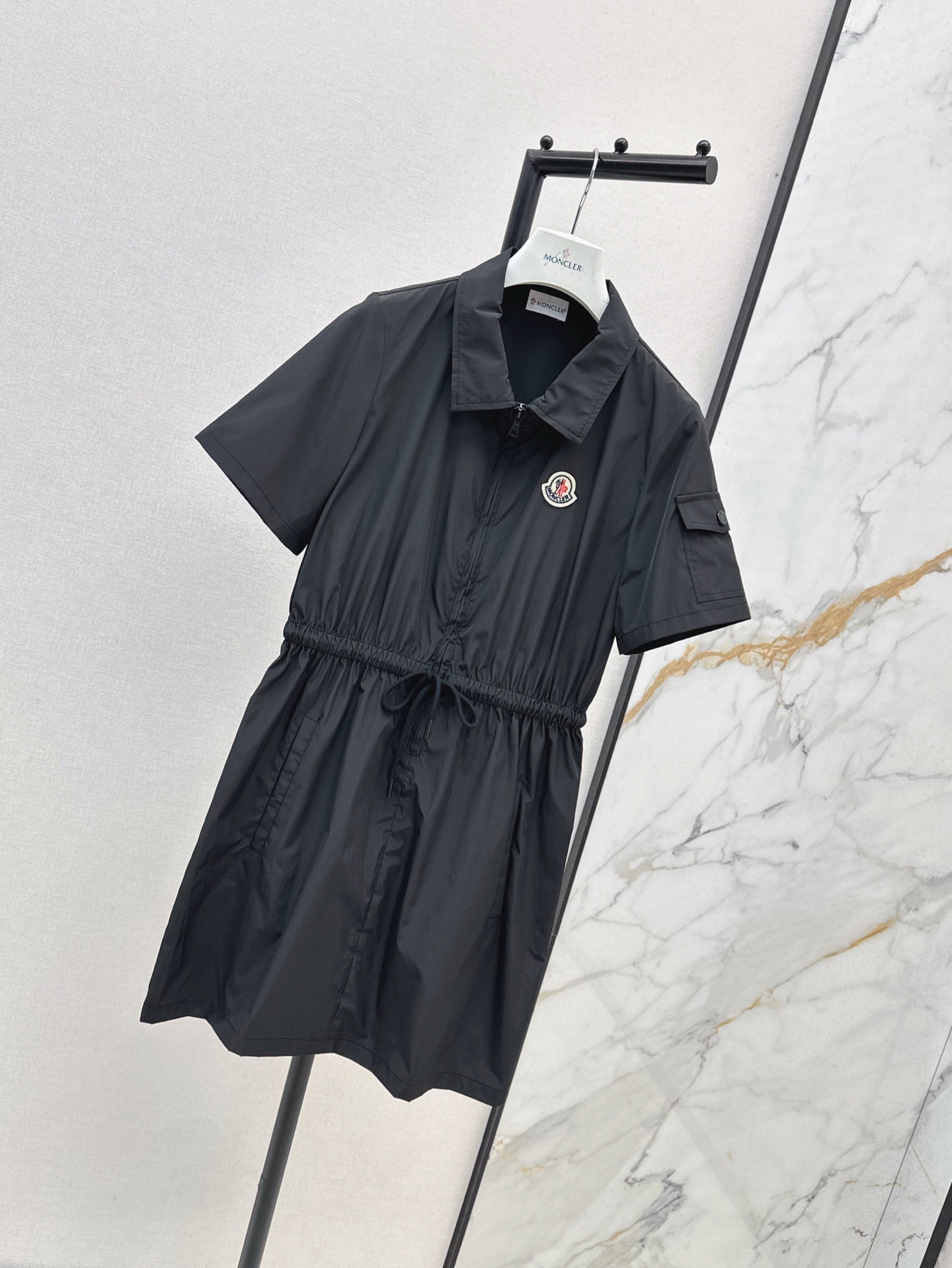 Monc* 25ss drawstring waist shirt dress