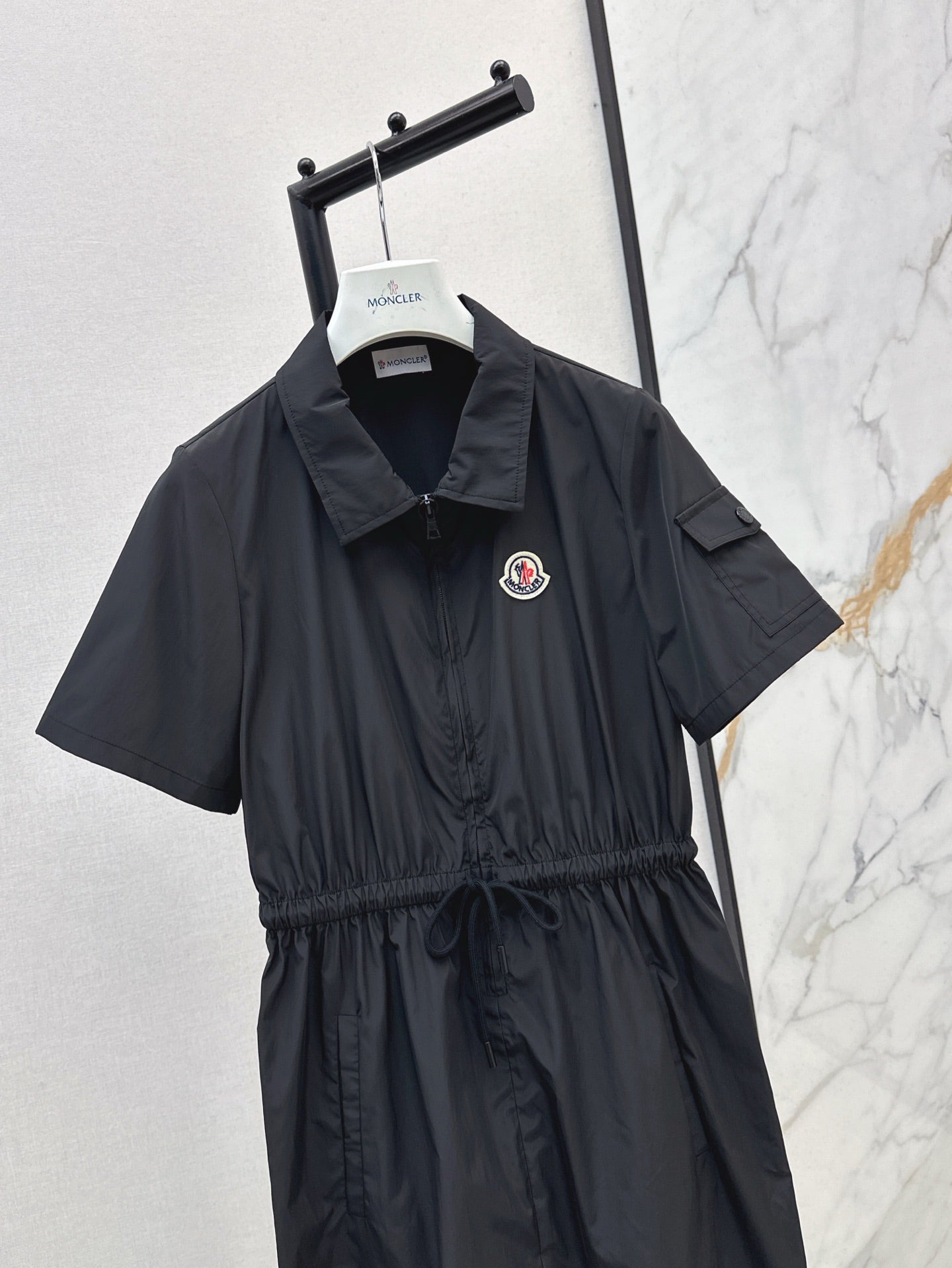 Monc* 25ss drawstring waist shirt dress