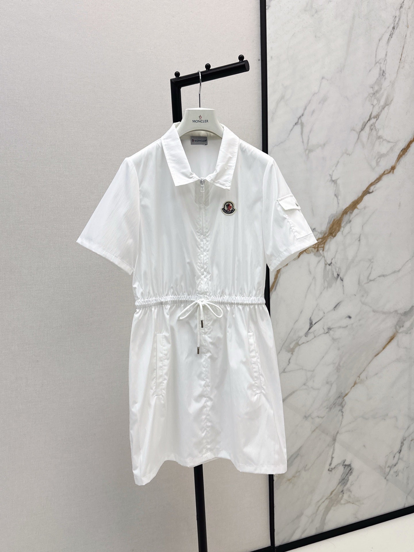 Monc* 25ss drawstring waist shirt dress