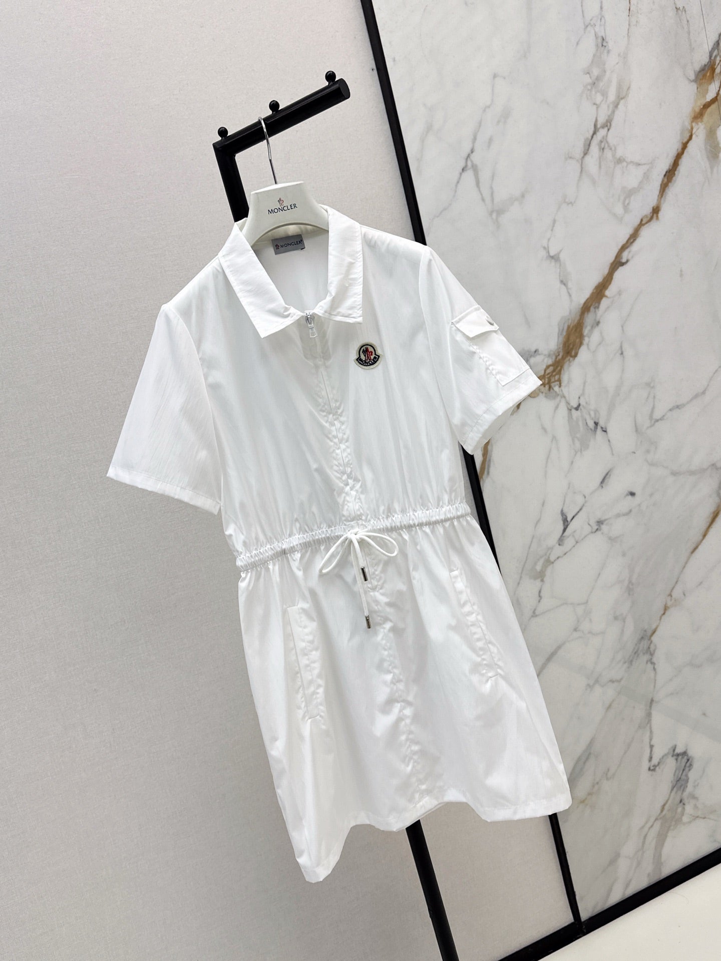 Monc* 25ss drawstring waist shirt dress