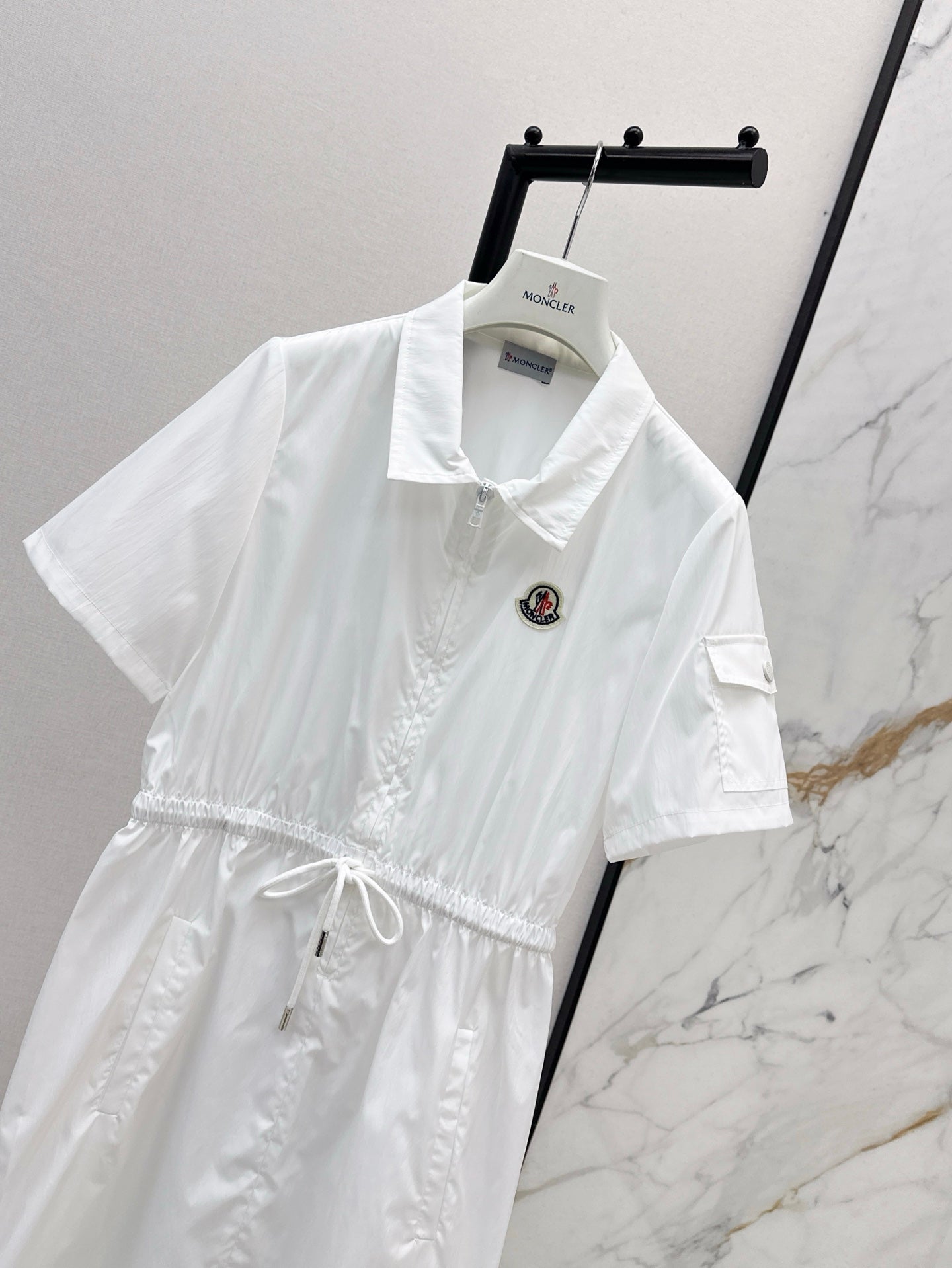 Monc* 25ss drawstring waist shirt dress
