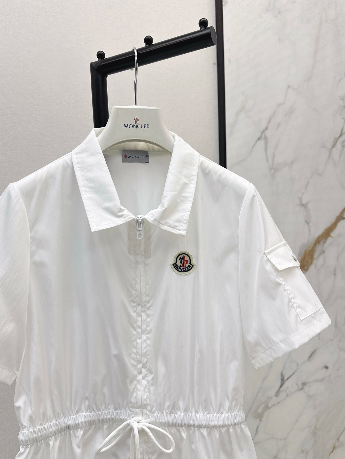 Monc* 25ss drawstring waist shirt dress