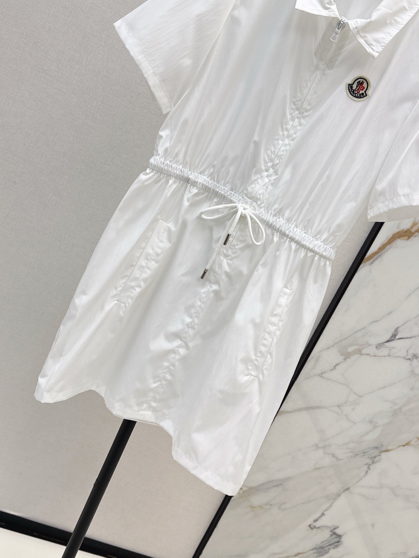 Monc* 25ss drawstring waist shirt dress