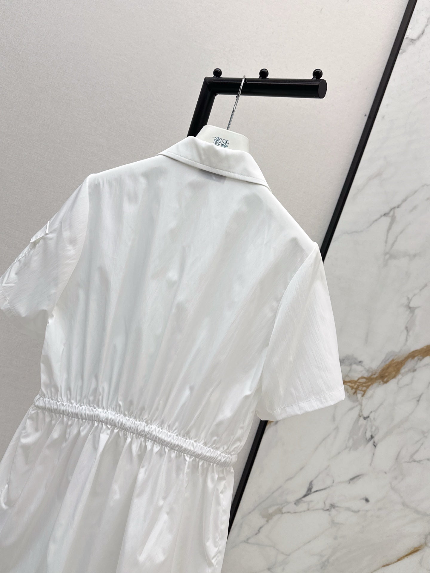 Monc* 25ss drawstring waist shirt dress