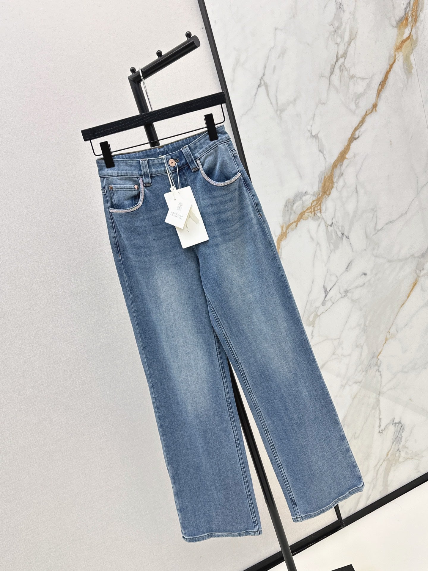 Brune*C 25ss washed denim pants