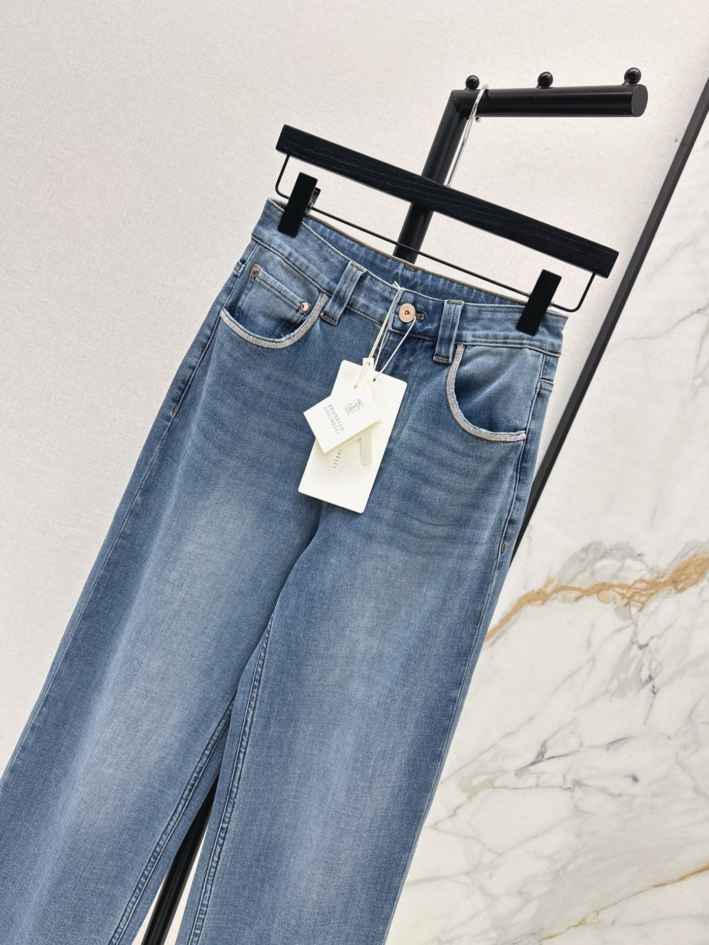 Brune*C 25ss washed denim pants
