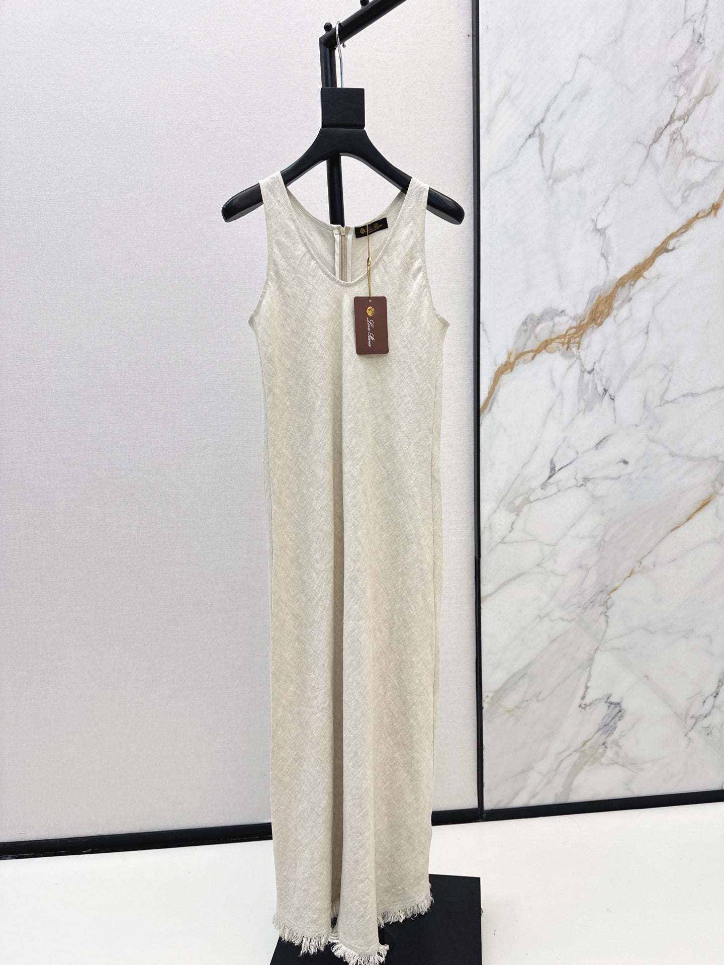 Lor*P 25ss sleeveless raw edge dress