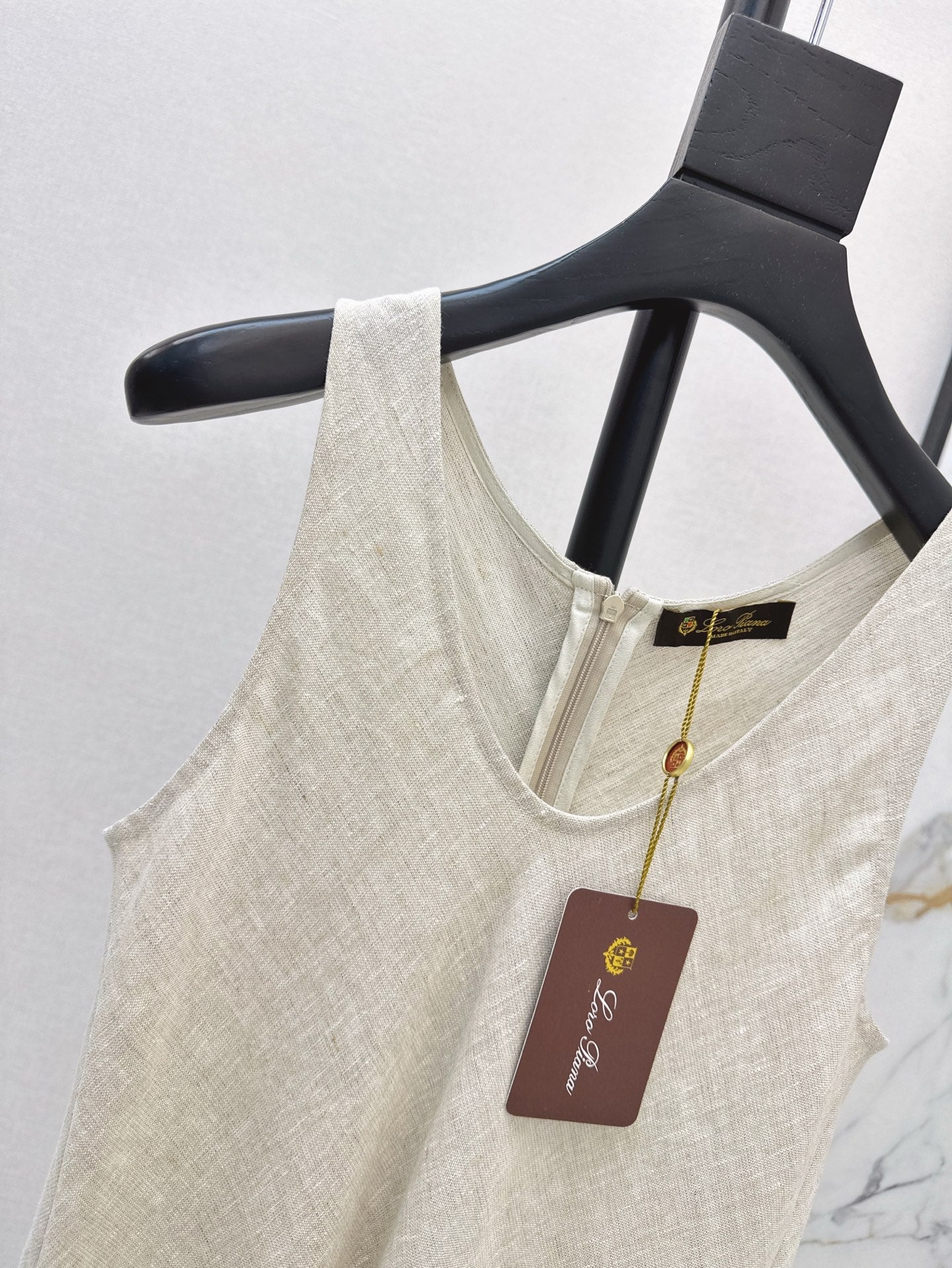 Lor*P 25ss sleeveless raw edge dress