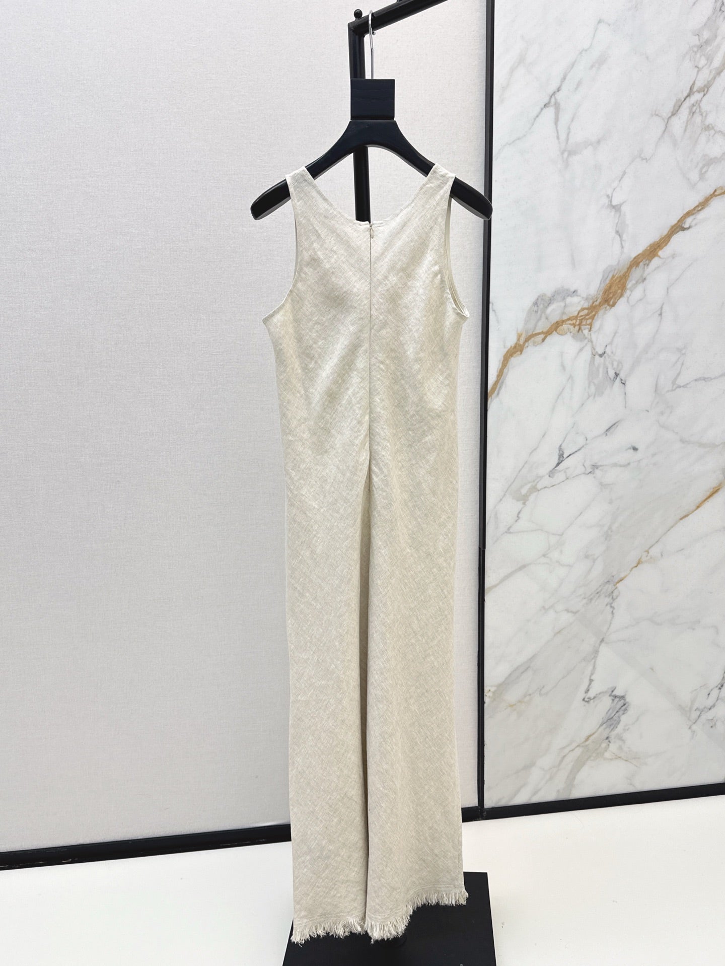 Lor*P 25ss sleeveless raw edge dress