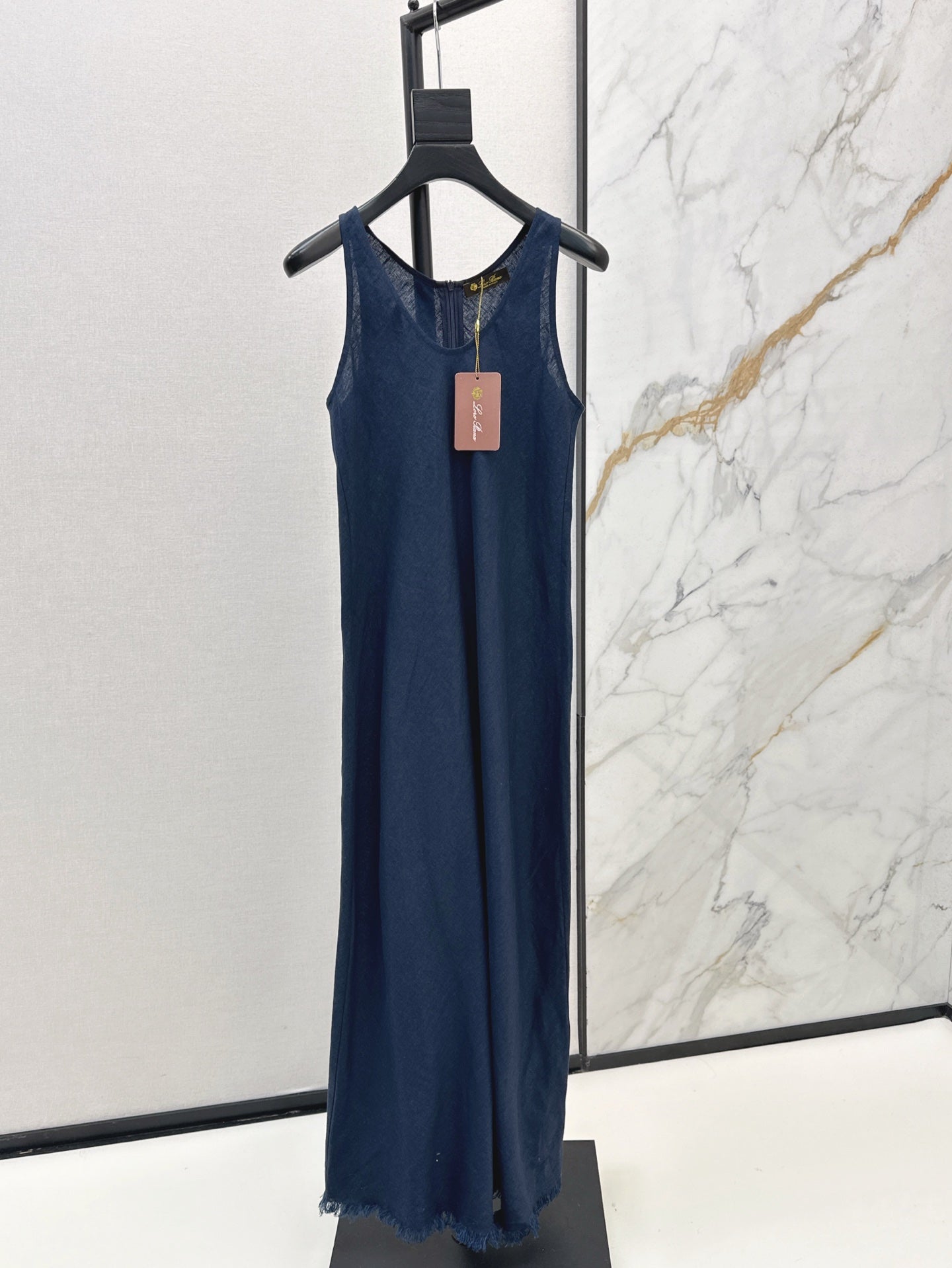 Lor*P 25ss sleeveless raw edge dress