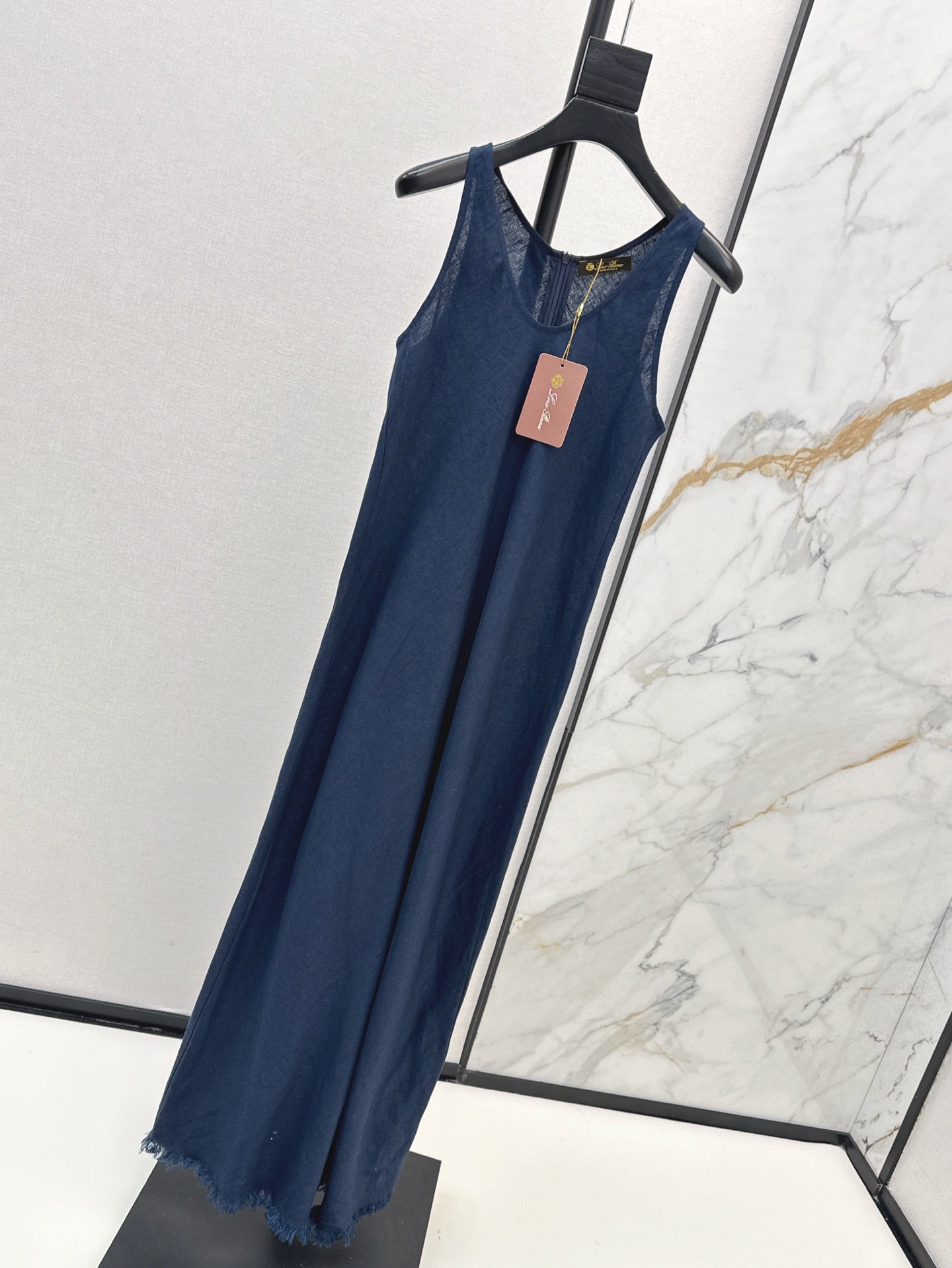 Lor*P 25ss sleeveless raw edge dress