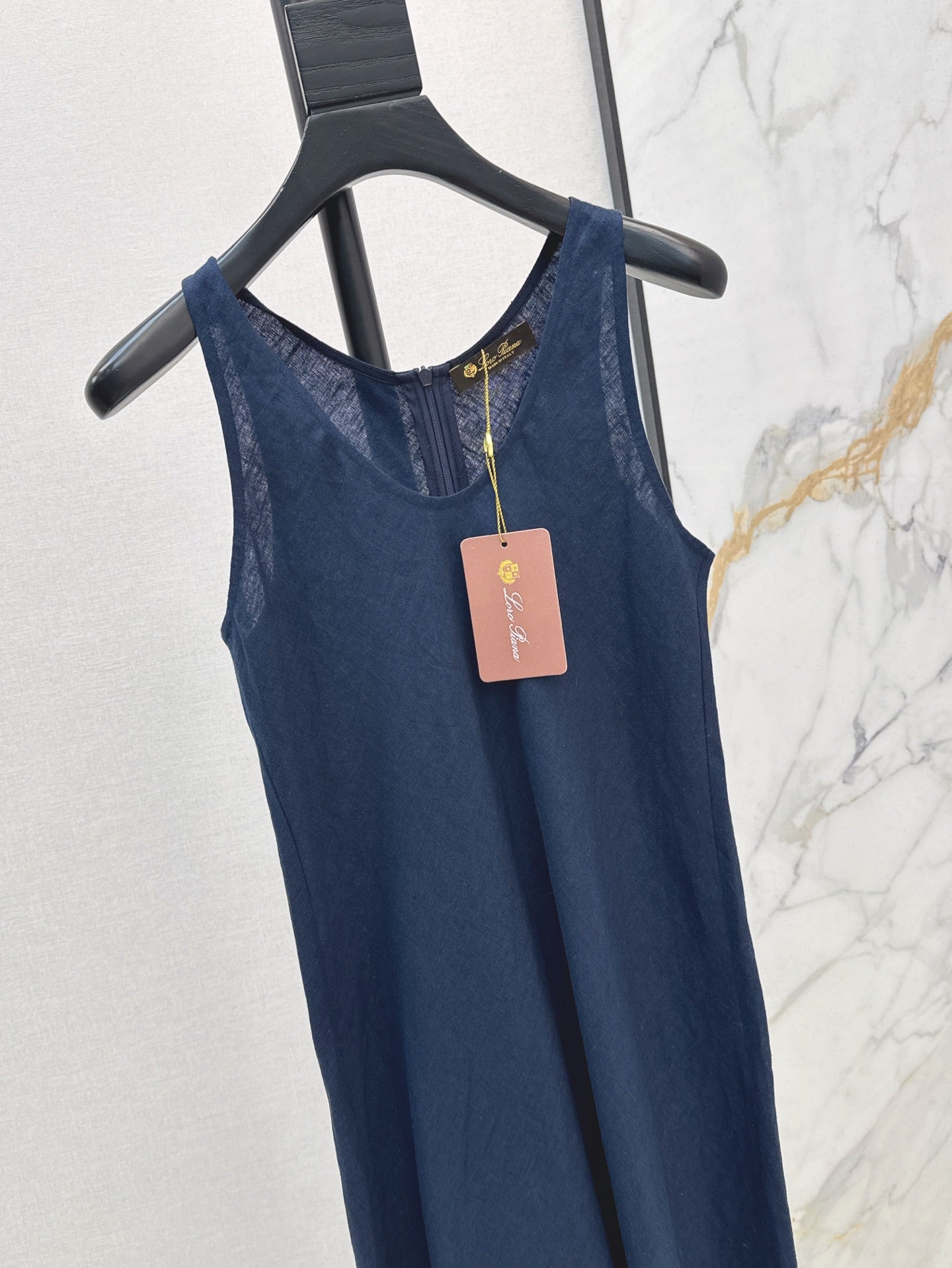 Lor*P 25ss sleeveless raw edge dress