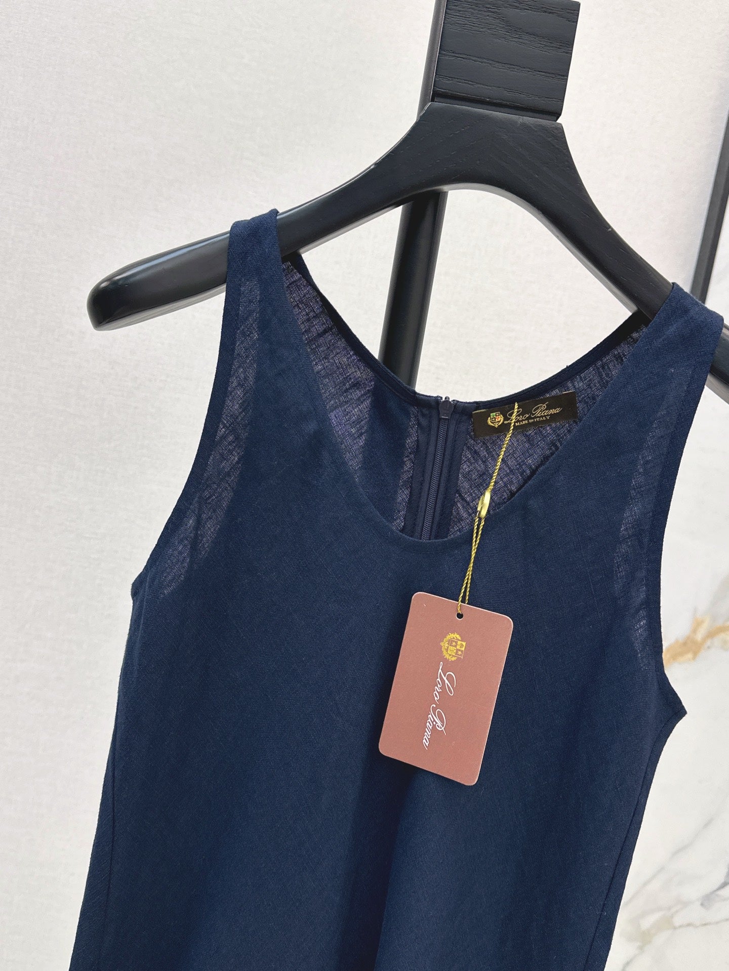 Lor*P 25ss sleeveless raw edge dress