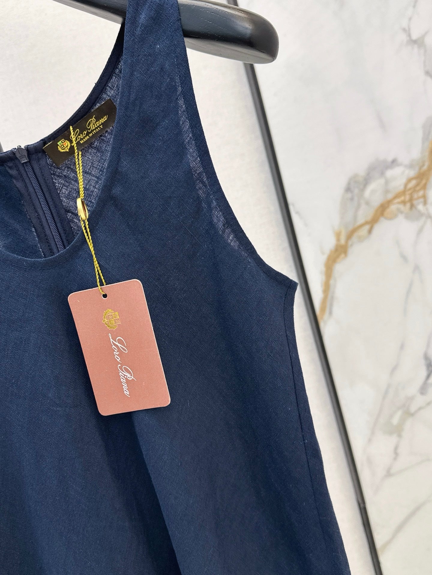 Lor*P 25ss sleeveless raw edge dress