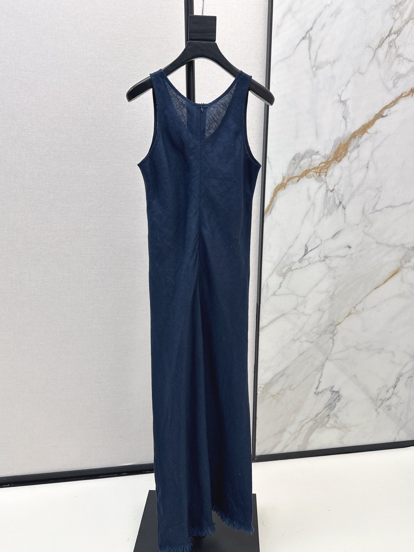 Lor*P 25ss sleeveless raw edge dress