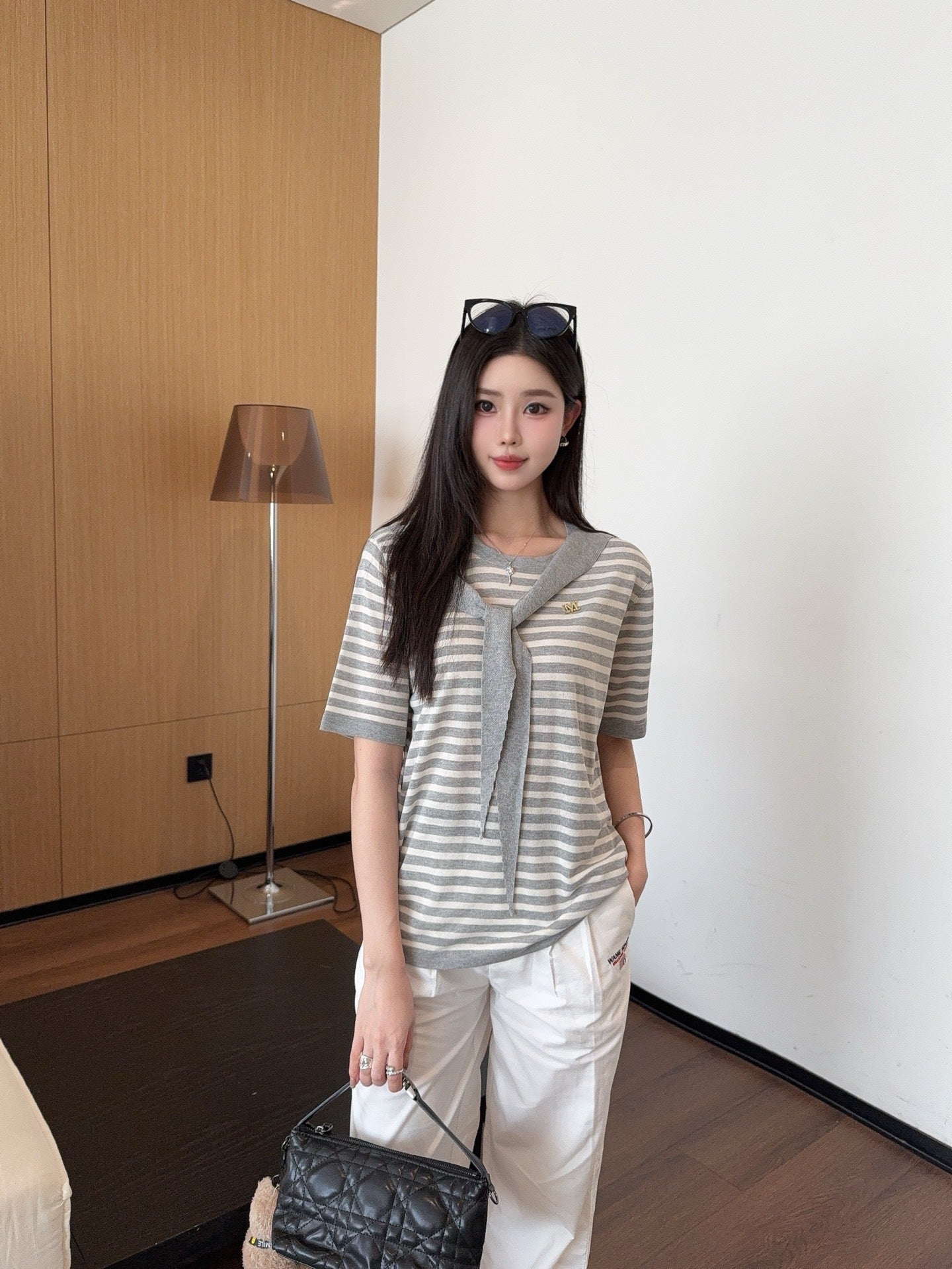 MaxM* 25ss shawl sweater